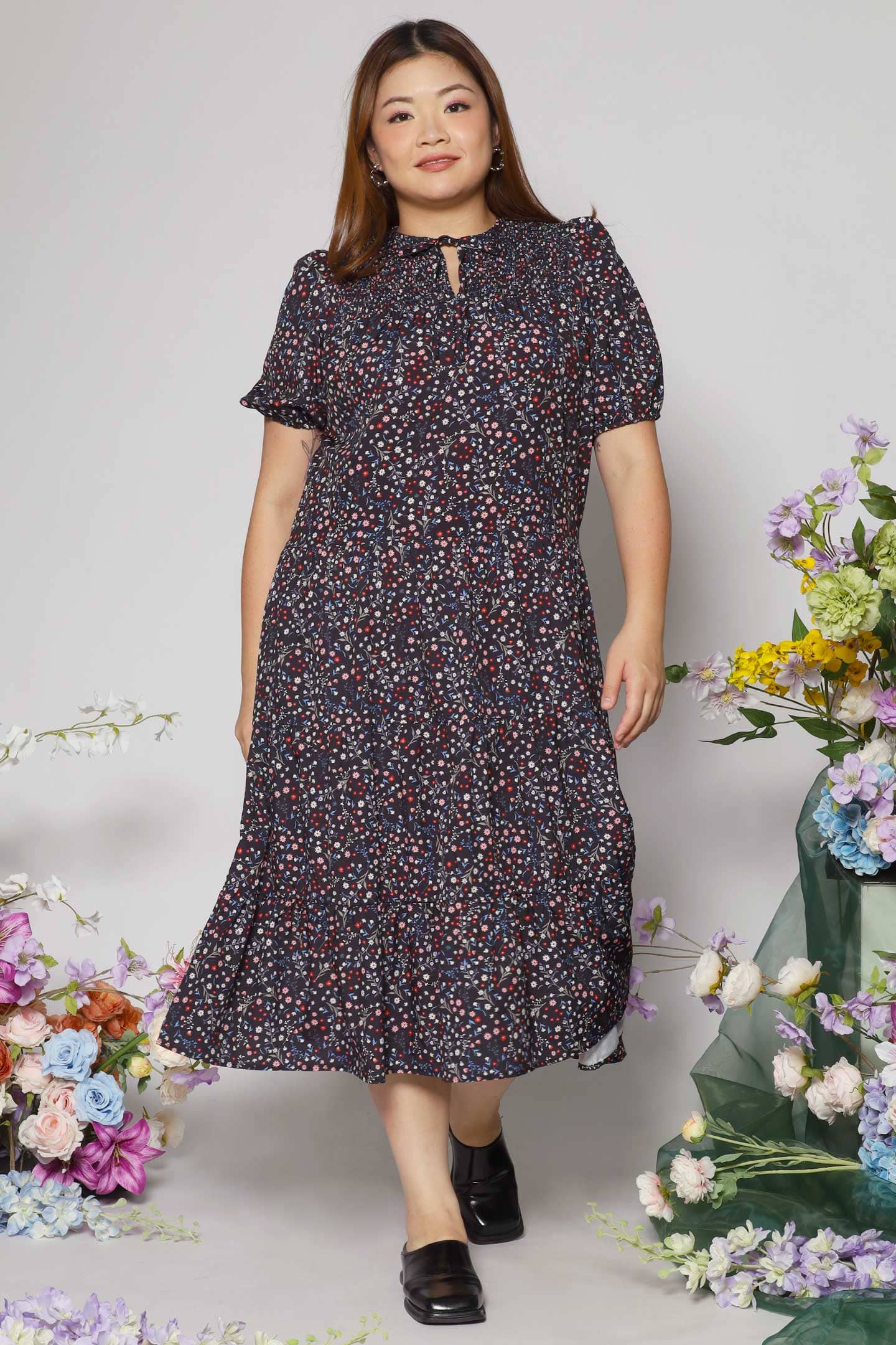 Alina Dress in Ditsy Floral