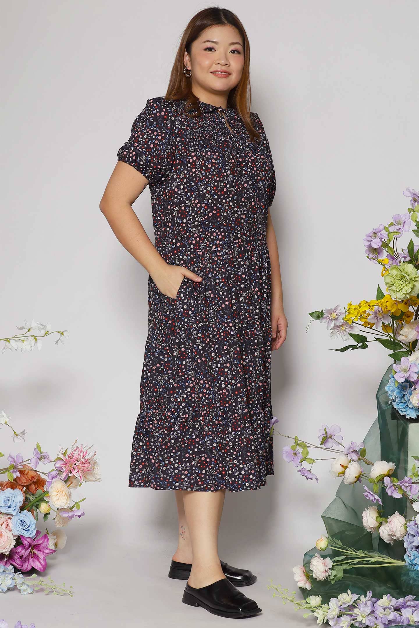 Alina Dress in Ditsy Floral