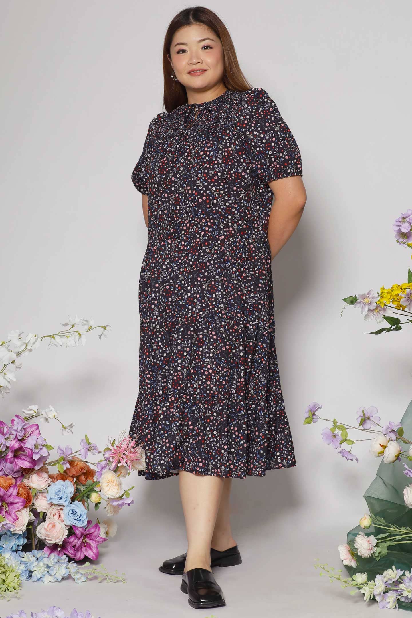 Alina Dress in Ditsy Floral