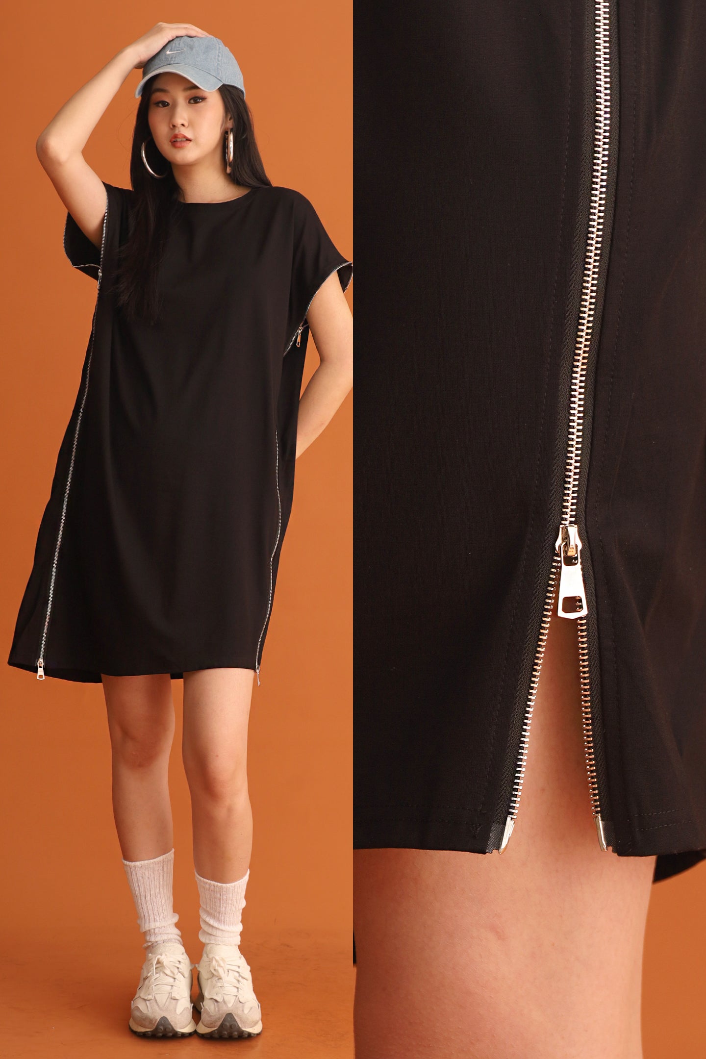 CHOSEN - All Eyes On You Zipper Dress