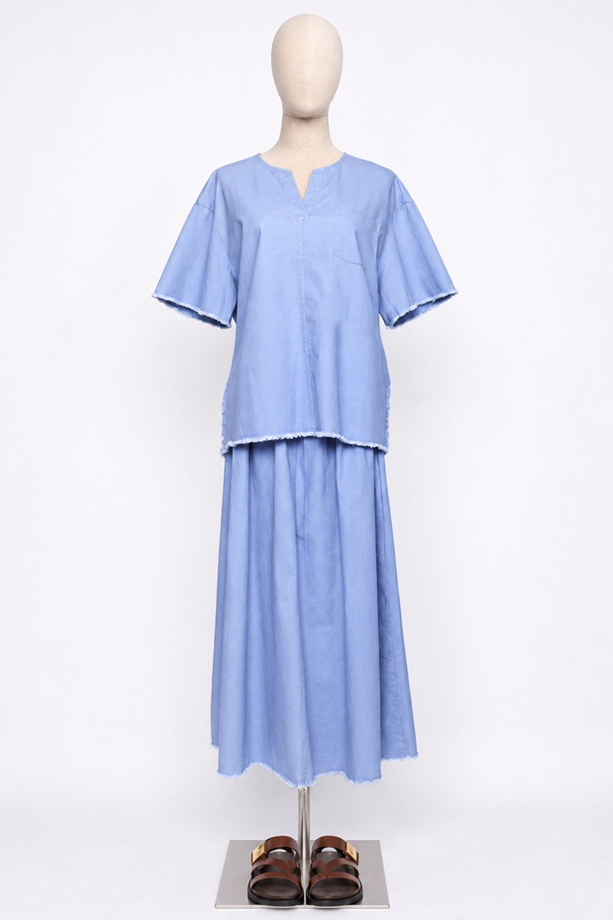 PO - Amari Denim Top in Blue
