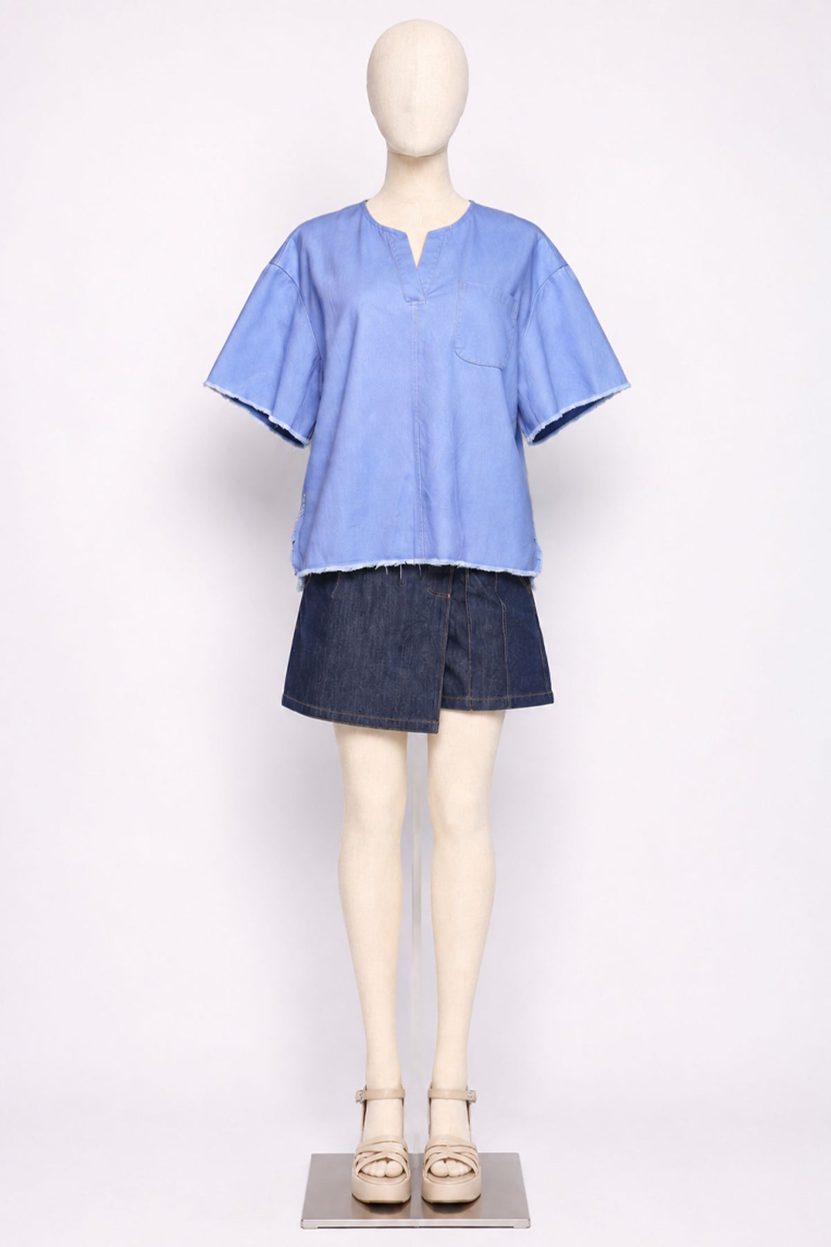 PO - Amari Denim Top in Blue