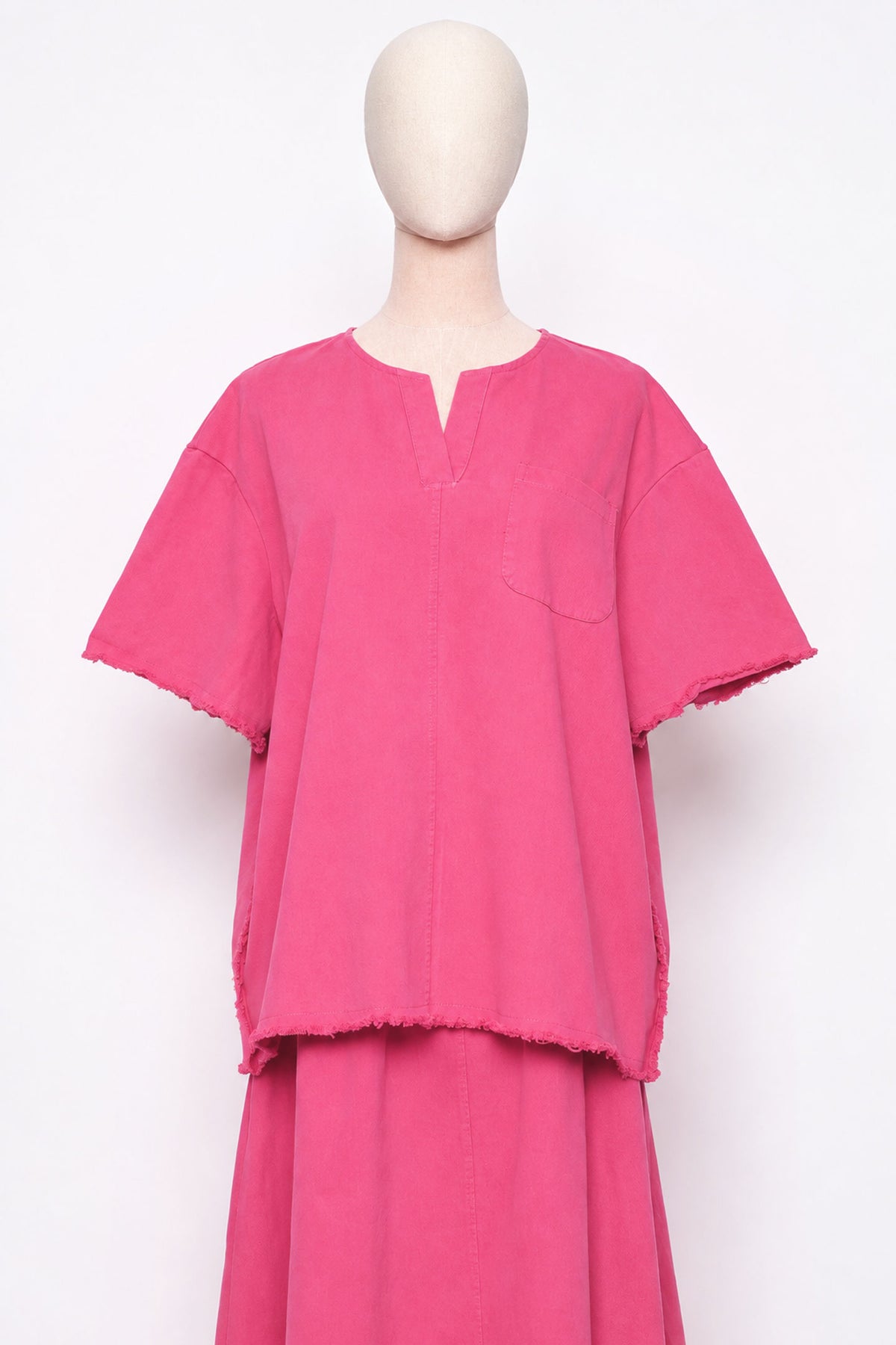 PO - Amari Denim Top in Pink