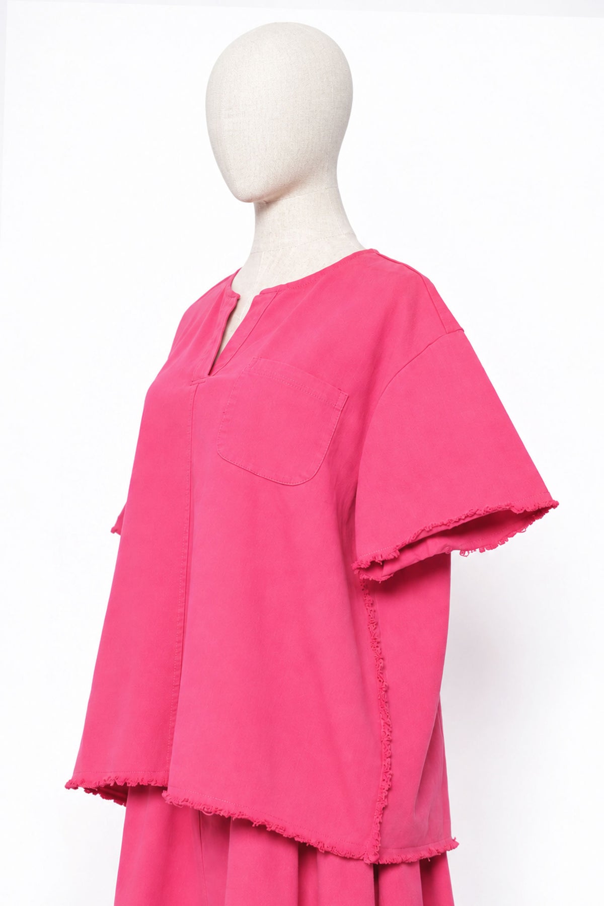 PO - Amari Denim Top in Pink