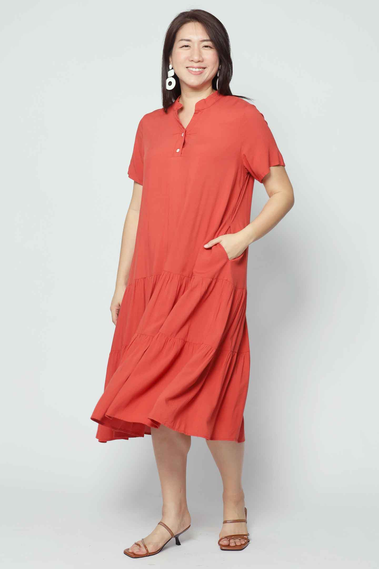 Amarisa Dress in Burnt Orange