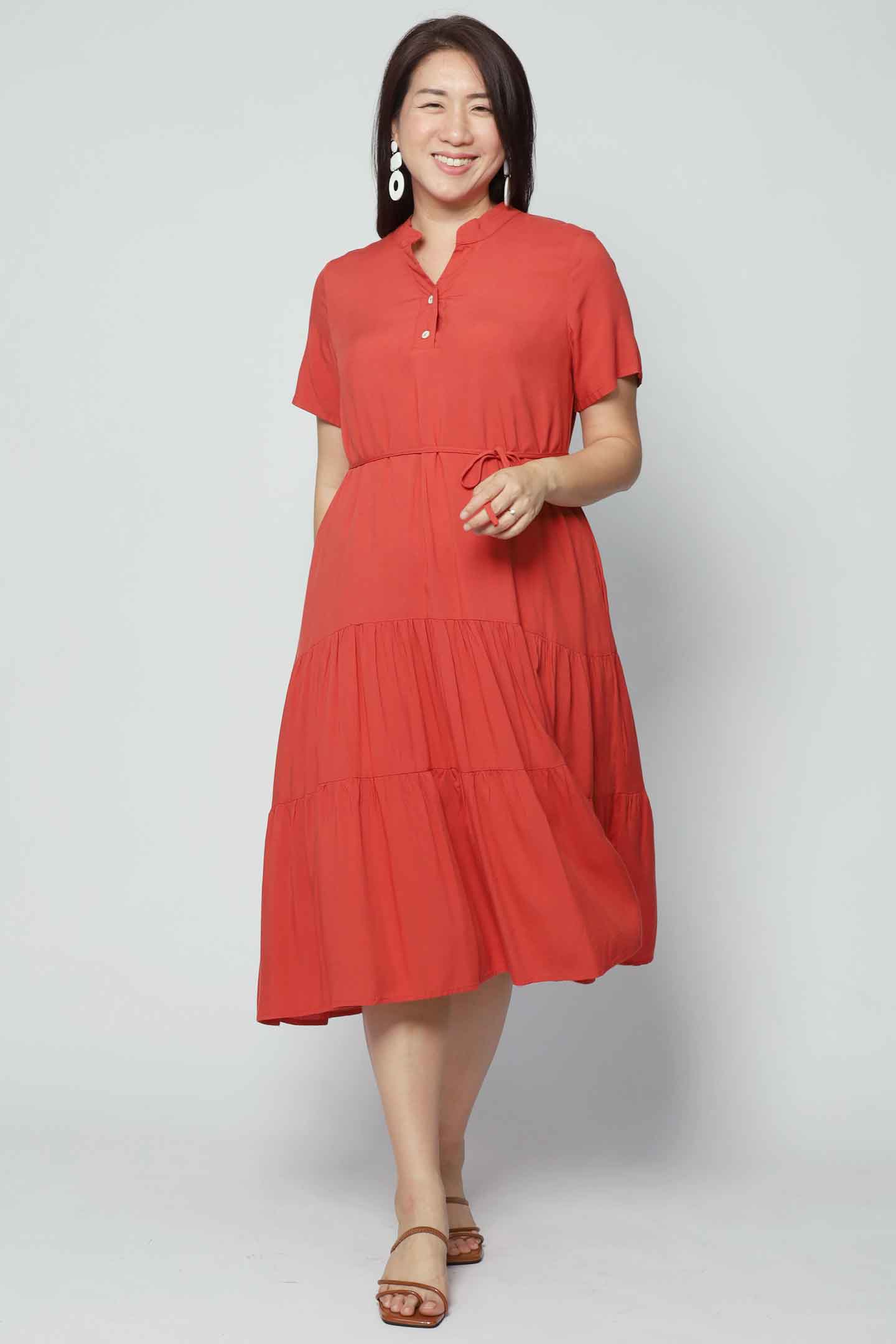 Amarisa Dress in Burnt Orange