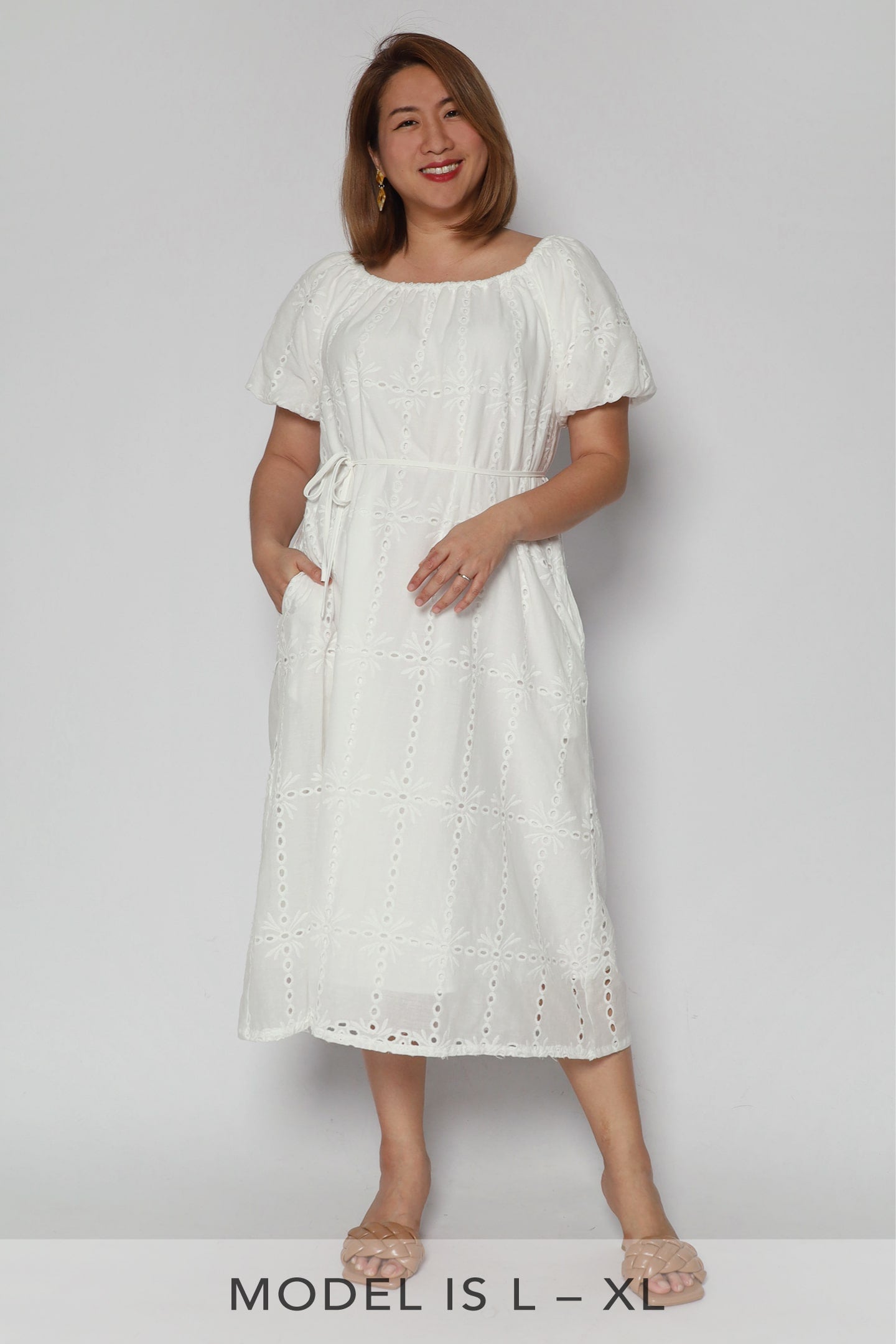 Anakin Dress in White Crochet