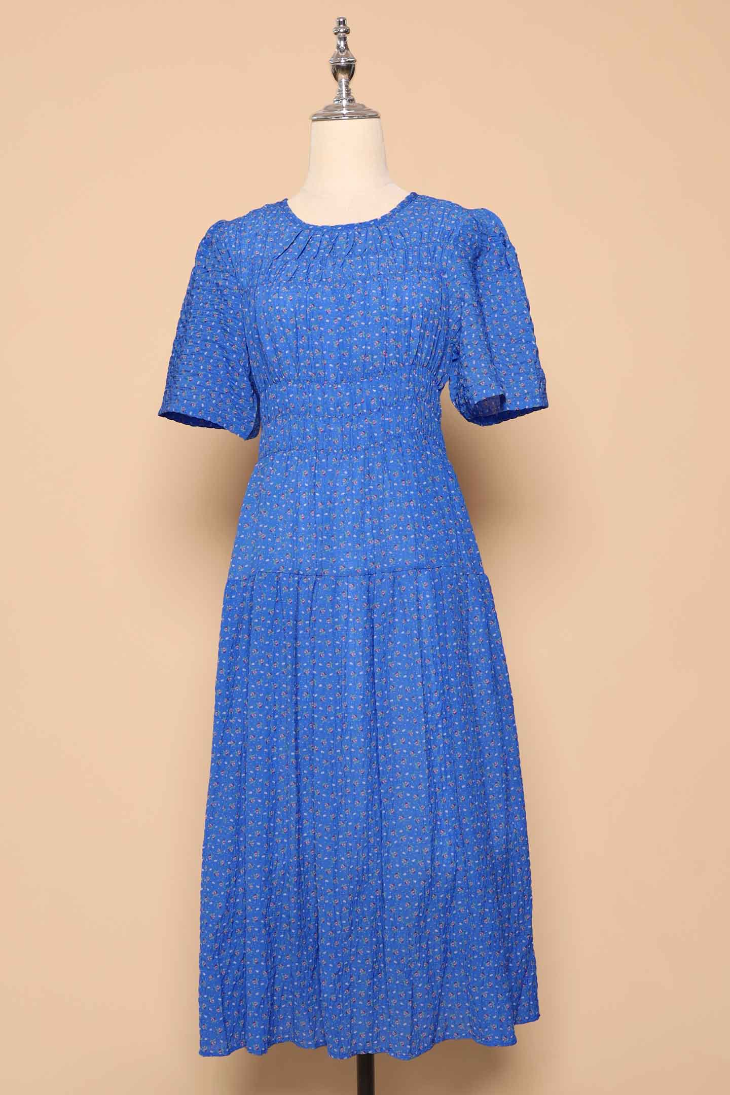 PO - Astha Dress in Blue Ditsy