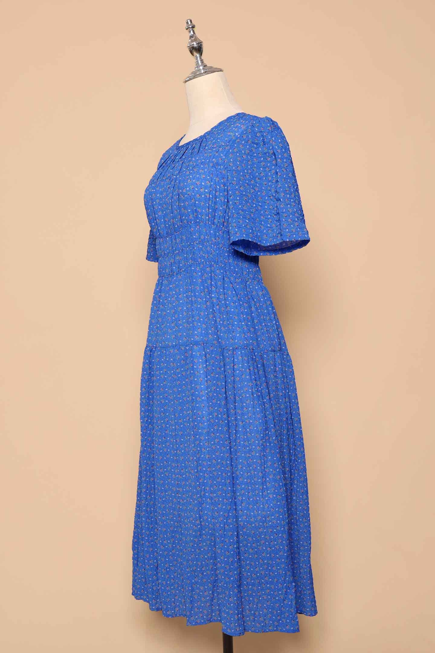 PO - Astha Dress in Blue Ditsy