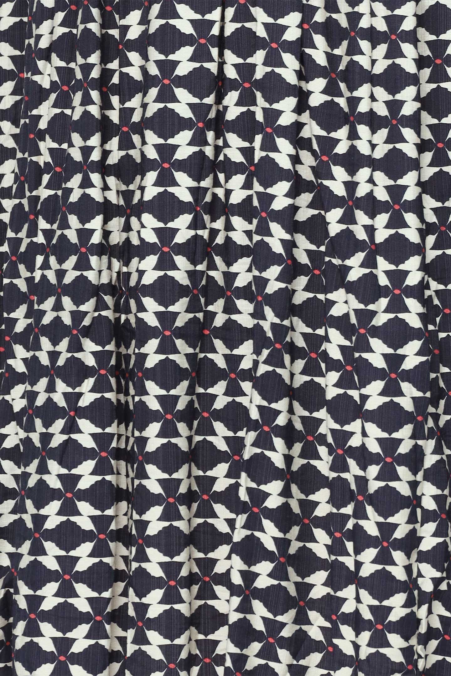 Astha Dress in Blue Geometric