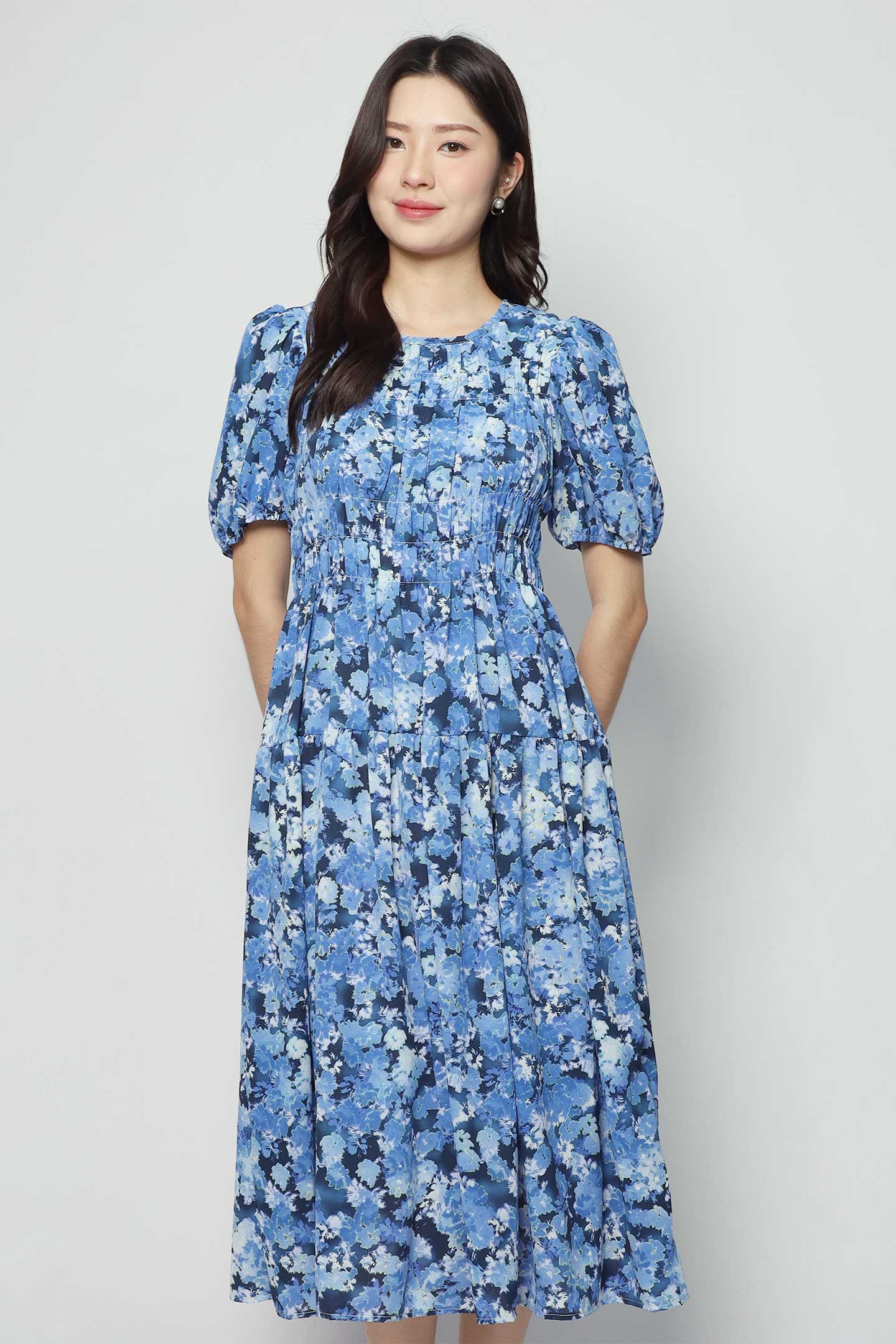 Astha Dress in Blue Lover's Garden