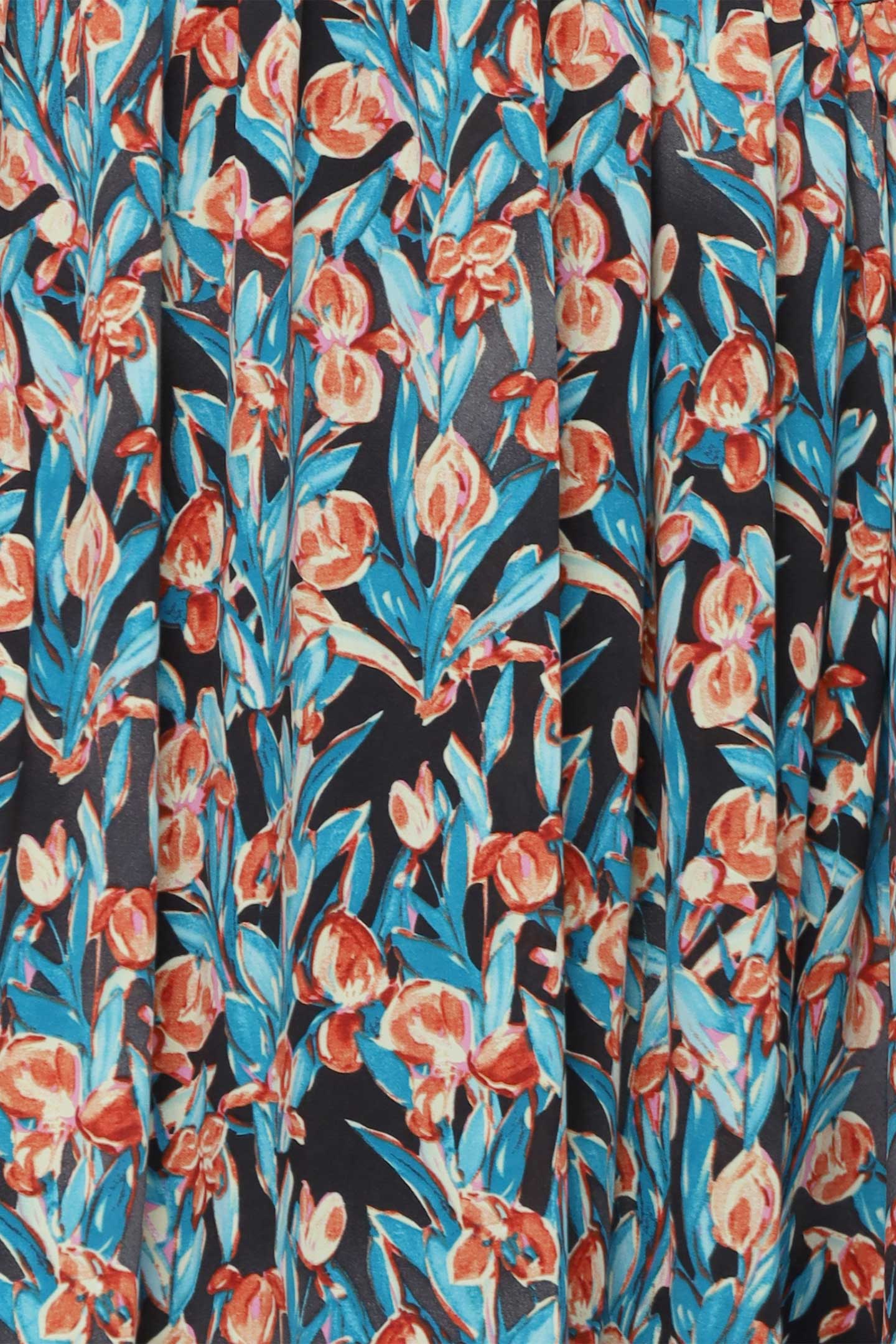 Astha Dress in Blue Orange Delight