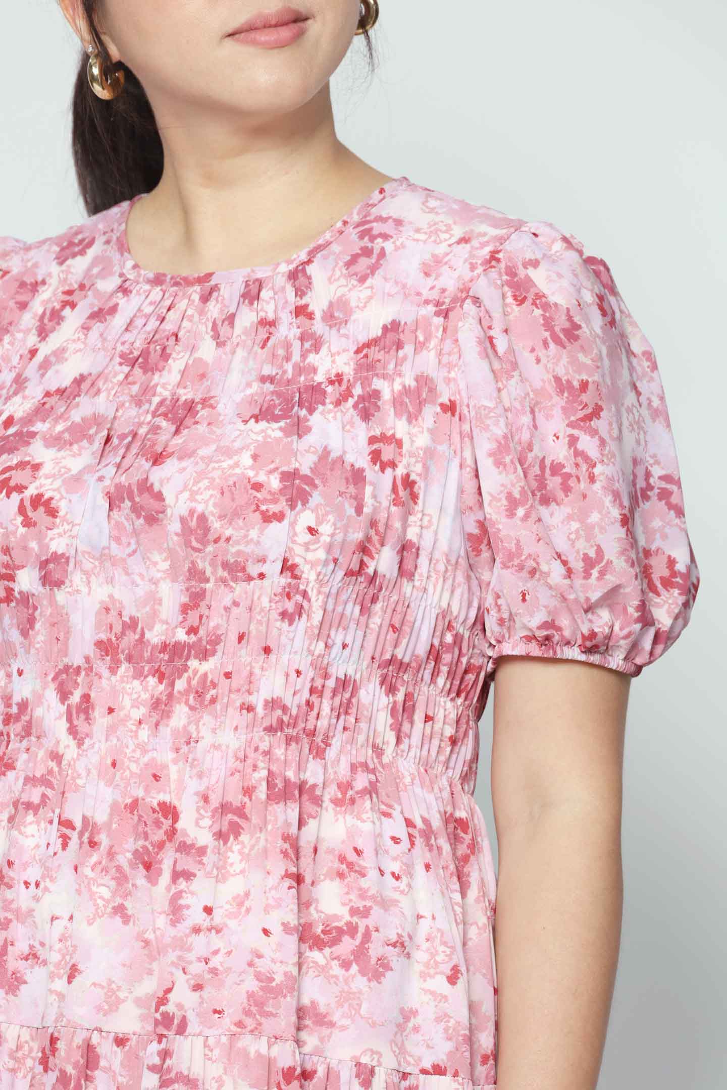 Backorders Astha Dress in Pink Lover's Garden