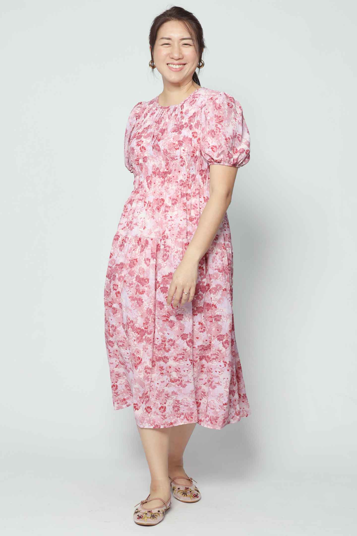 Backorders Astha Dress in Pink Lover's Garden