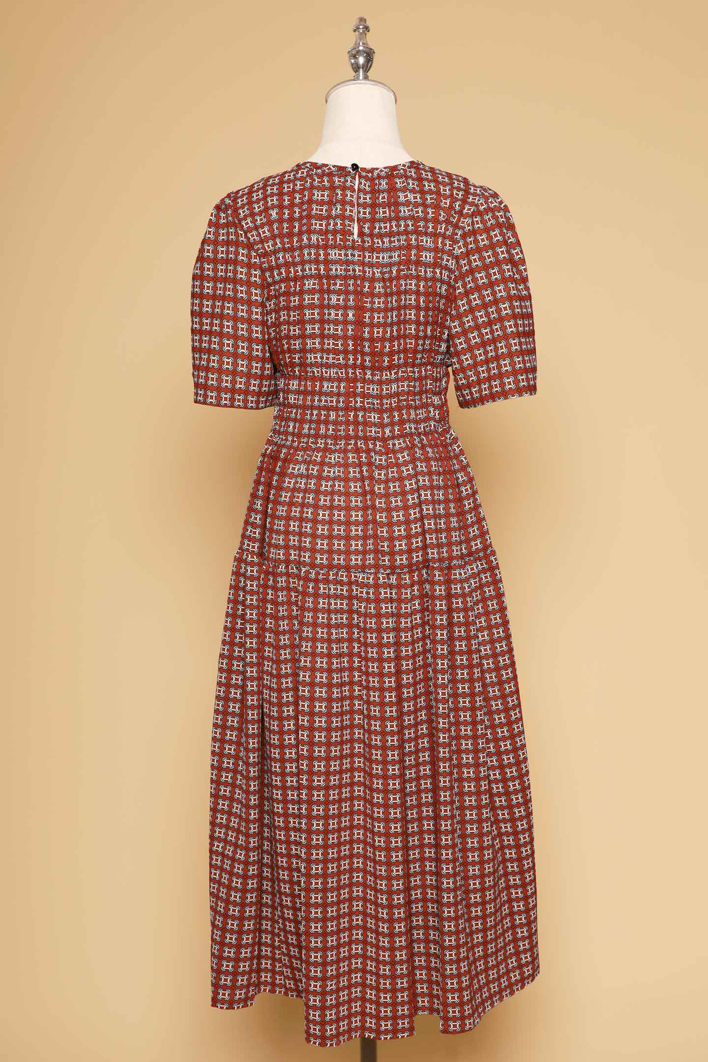 PO - Astha Dress in Red Pattern