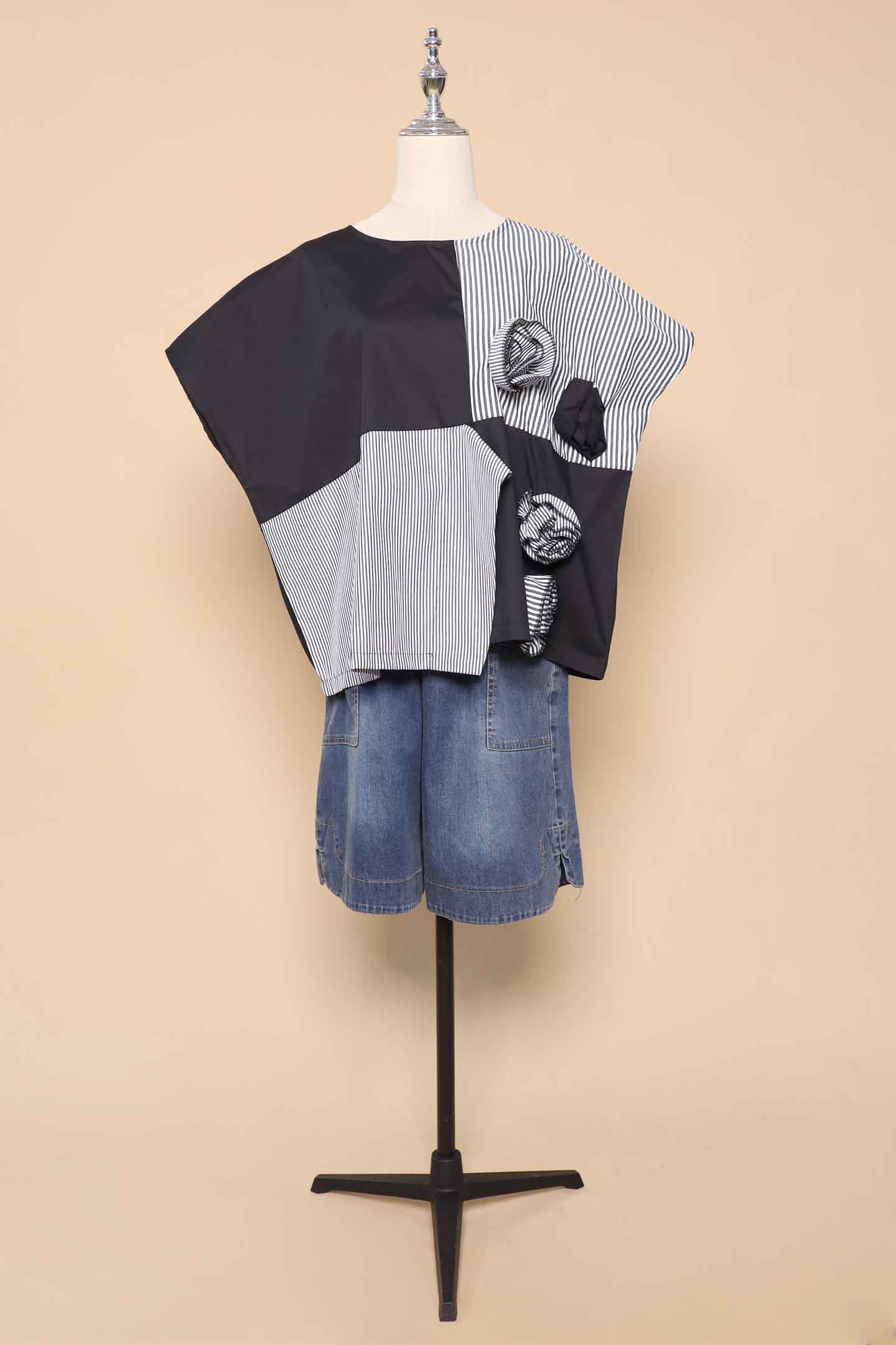 PO - Aurevo Rose Pinstripes Top