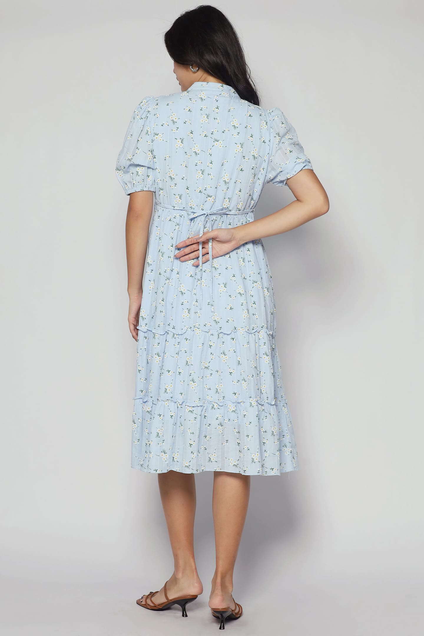 Aurora Dress in Dress in Daisy Embroidery