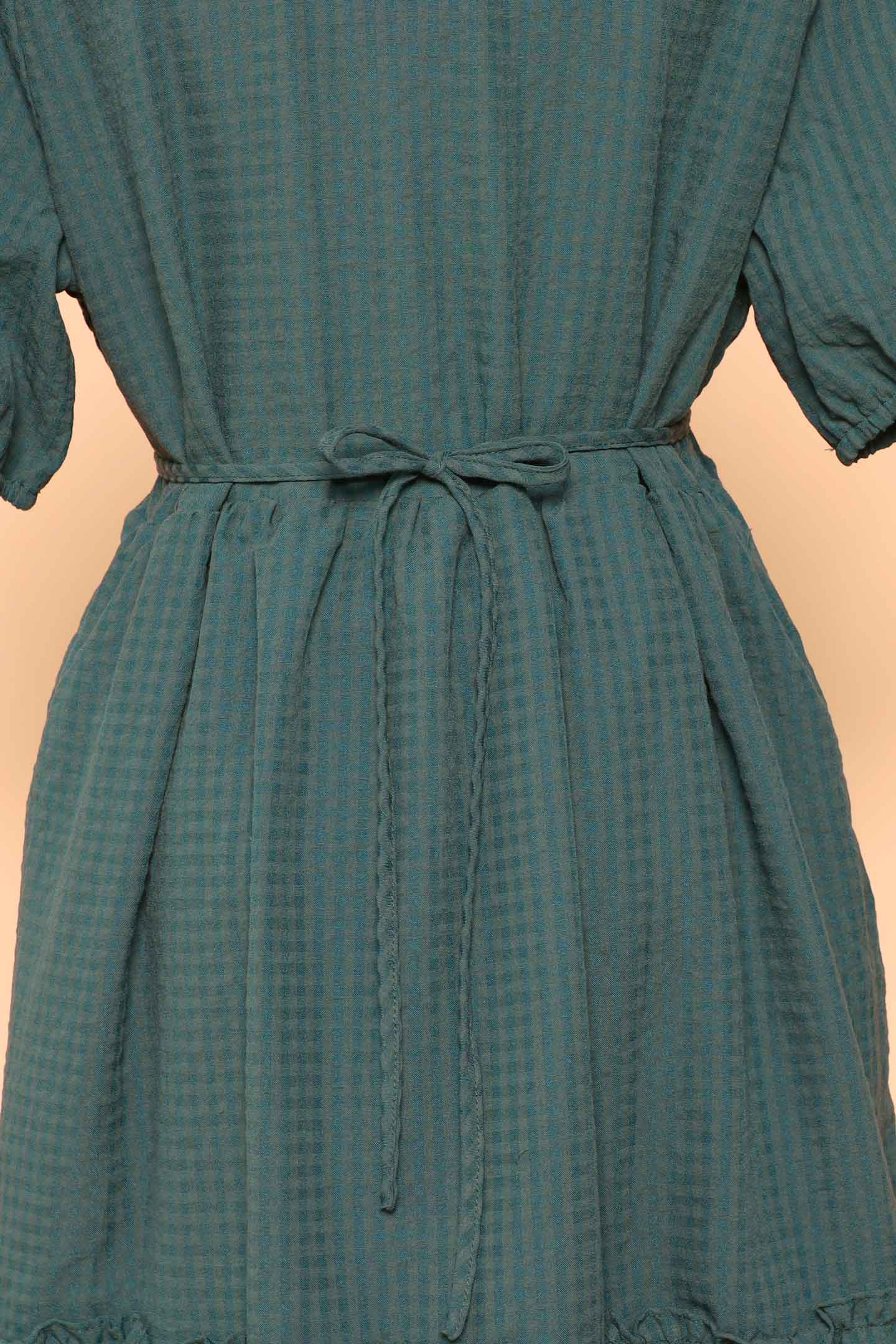 PO - Aurora Dress (V2) in Green Checks