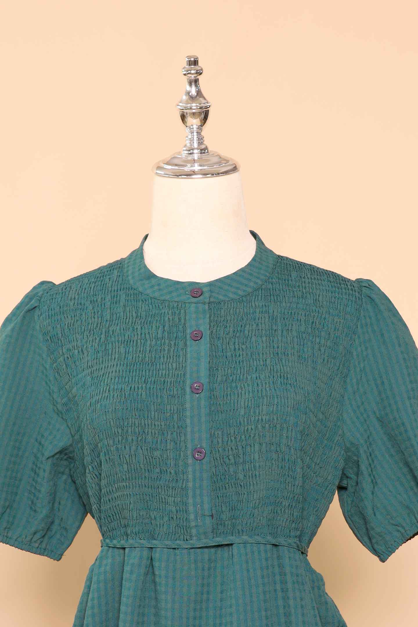 PO - Aurora Dress (V2) in Green Checks