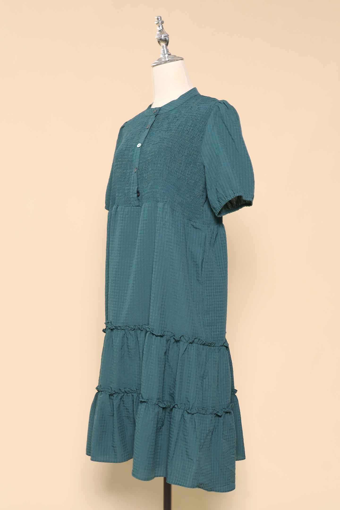 PO - Aurora Dress (V2) in Green Checks