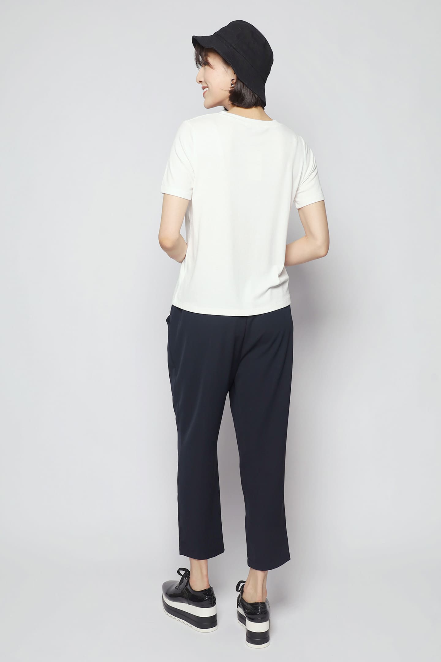 Basic V Neck Top in White