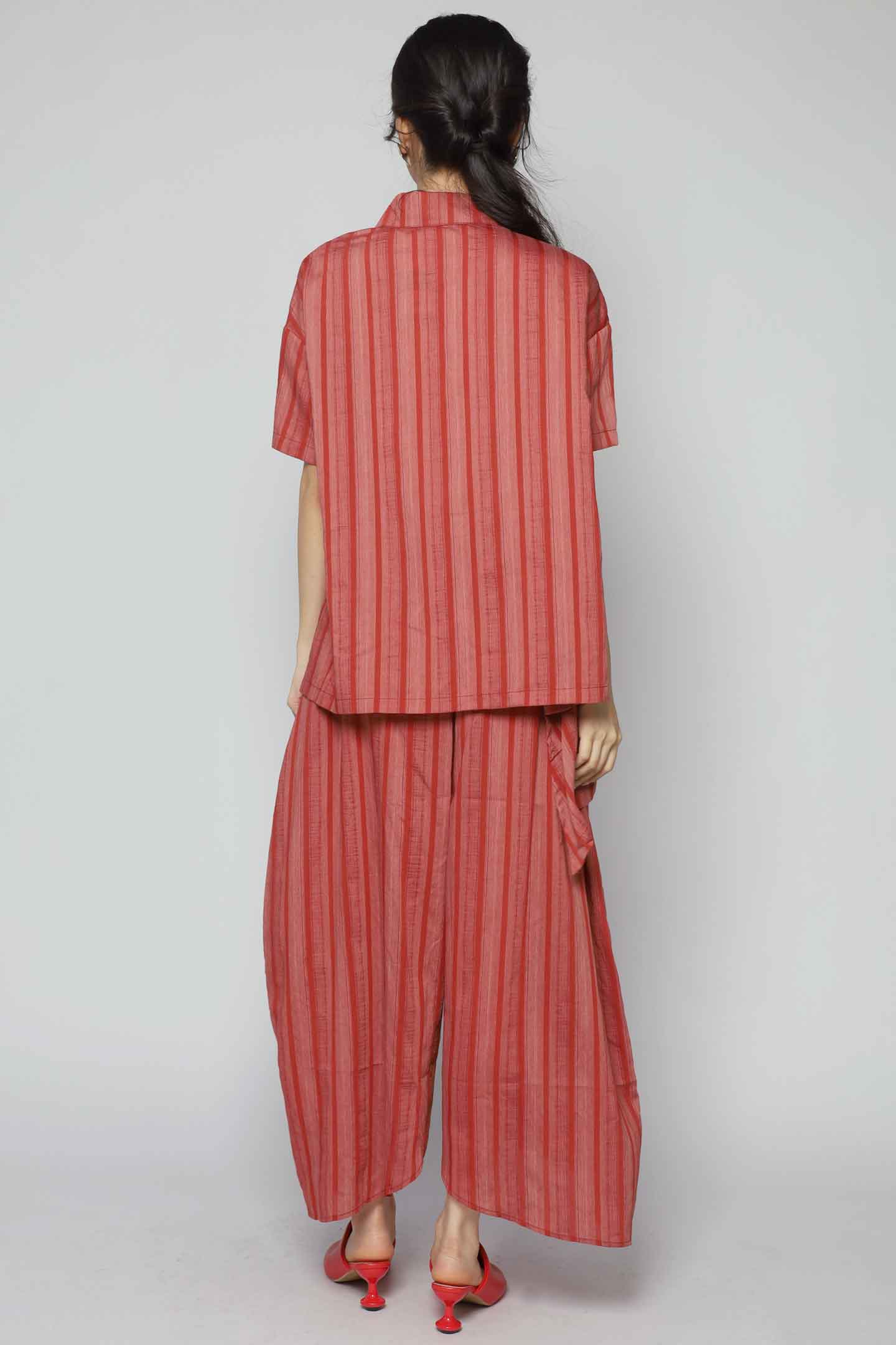 Bee Openback Top in Orange Stripes