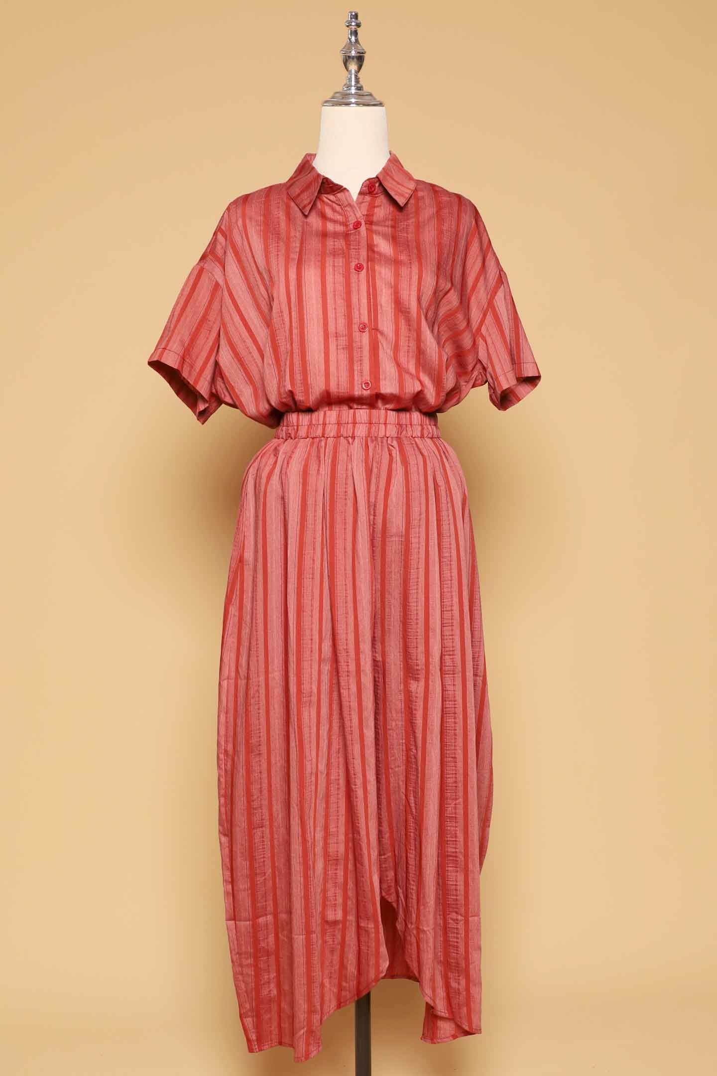 PO - Dippy Culottes in Orange Stripes