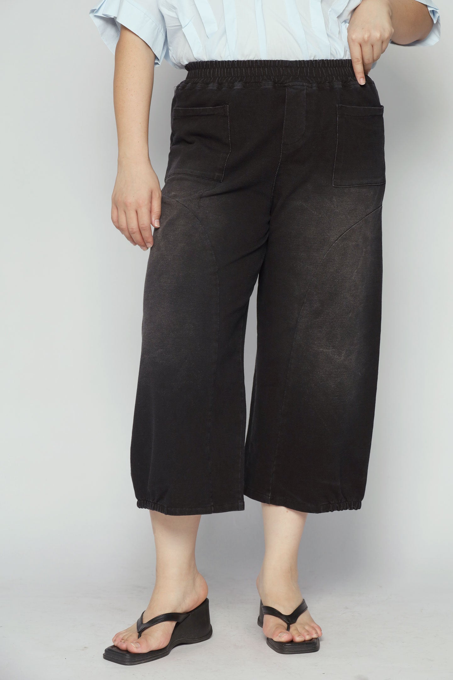Bei Pants in Black Denim
