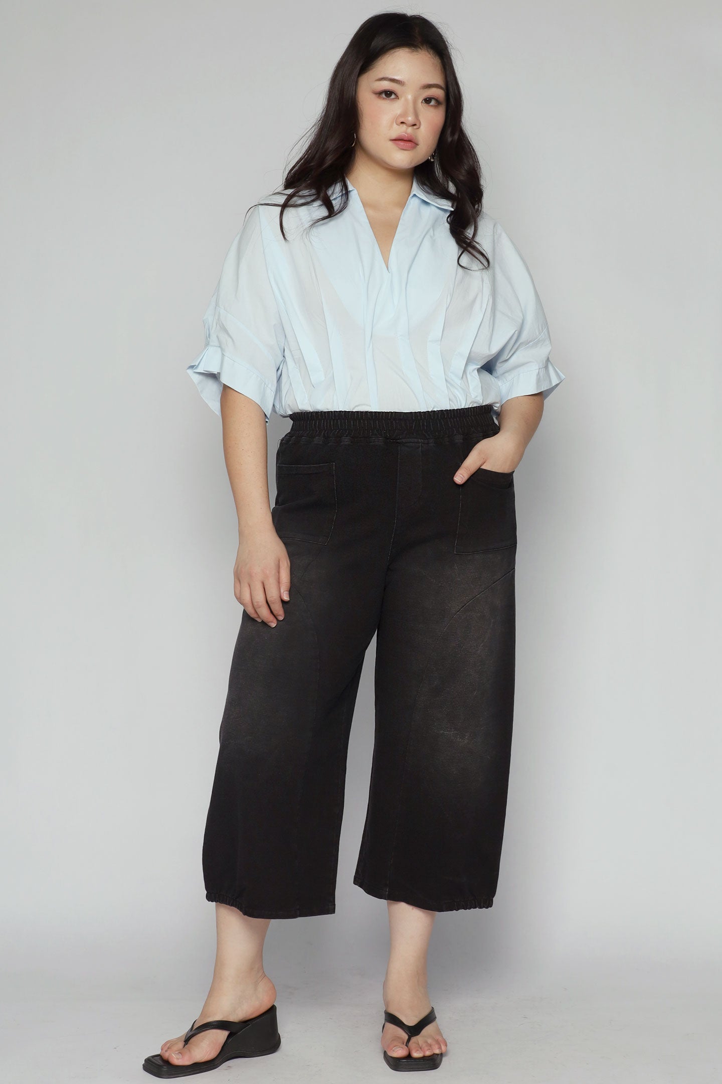 Bei Pants in Black Denim