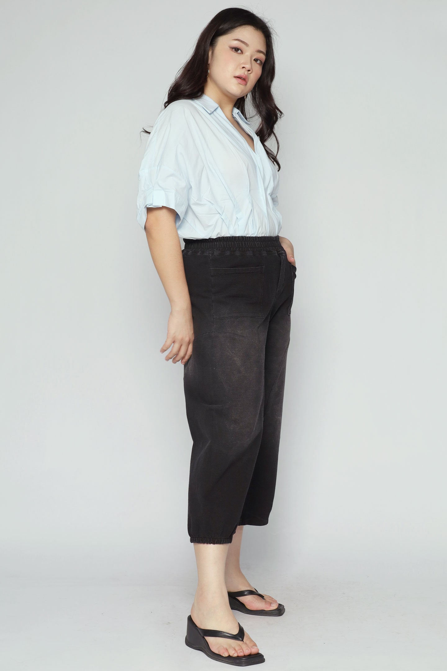 Bei Pants in Black Denim
