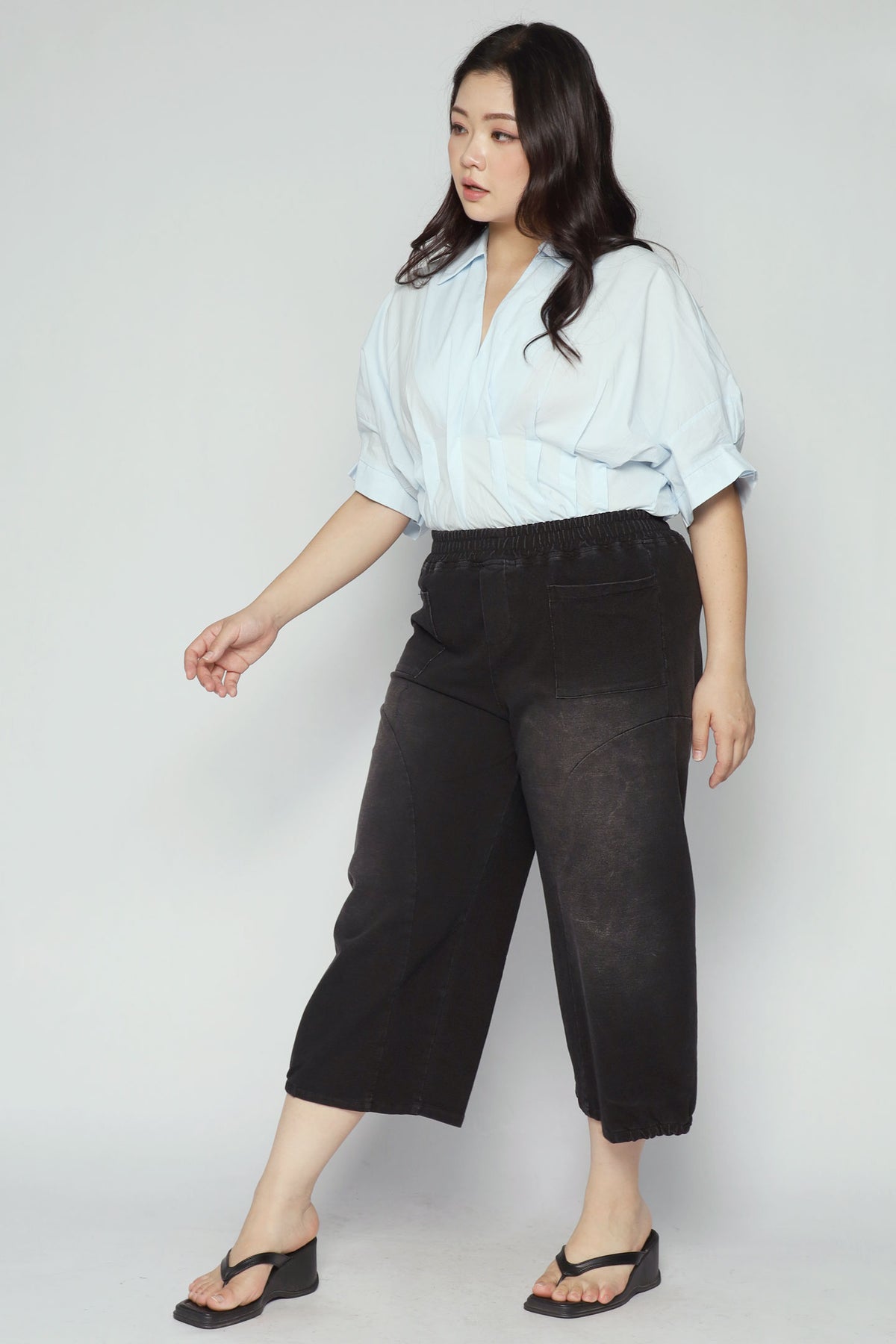 Bei Pants in Black Denim