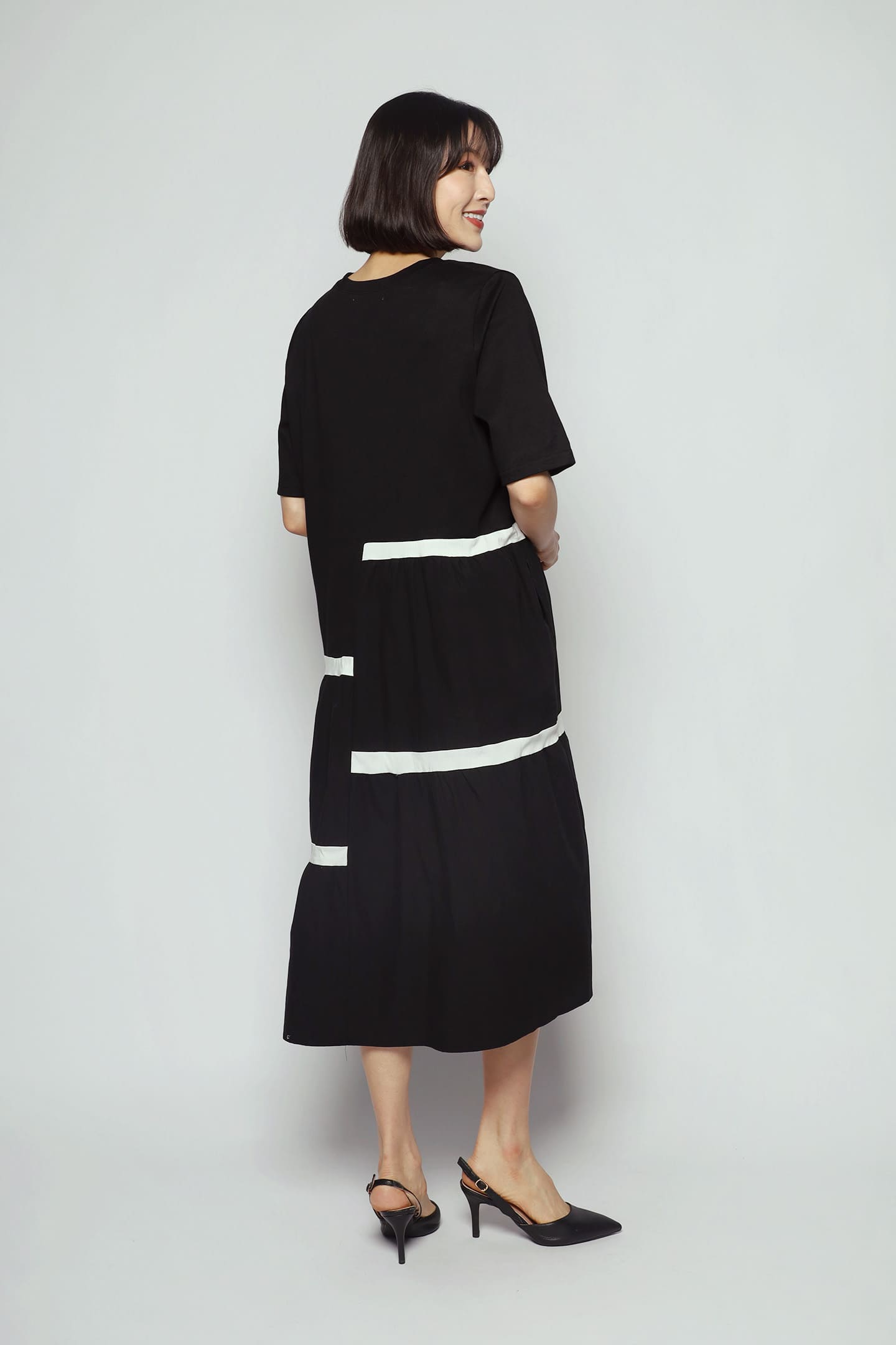 Bennie Dress in B/W