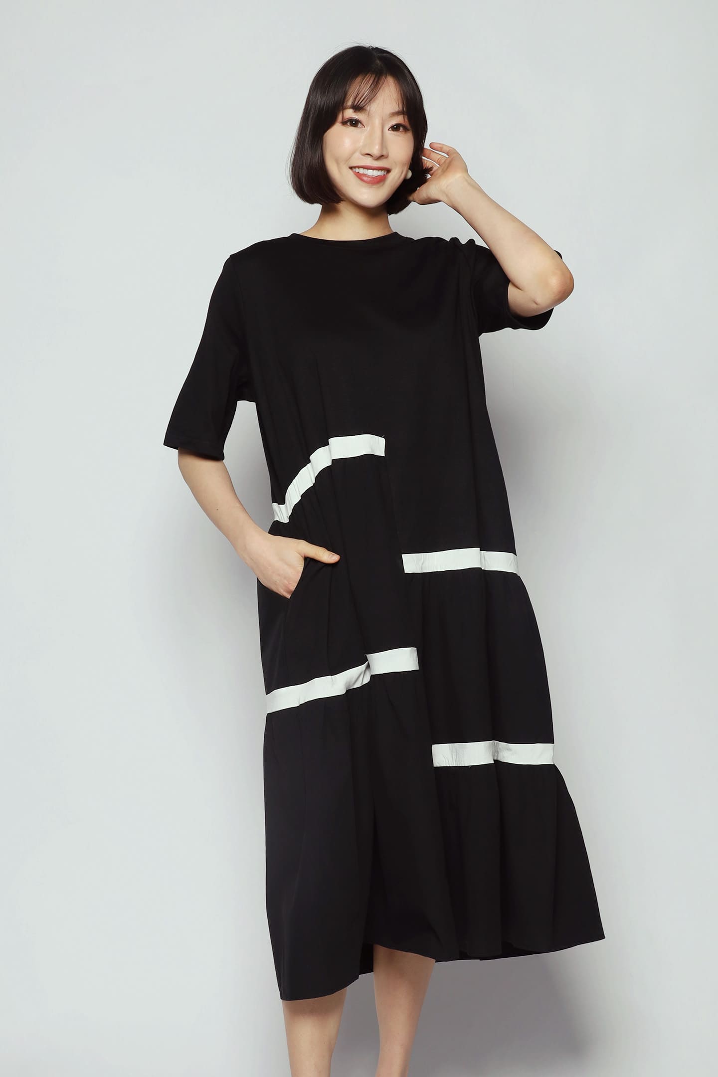 Bennie Dress in B/W