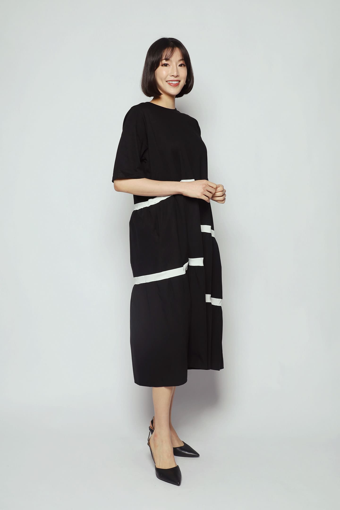 Bennie Dress in B/W