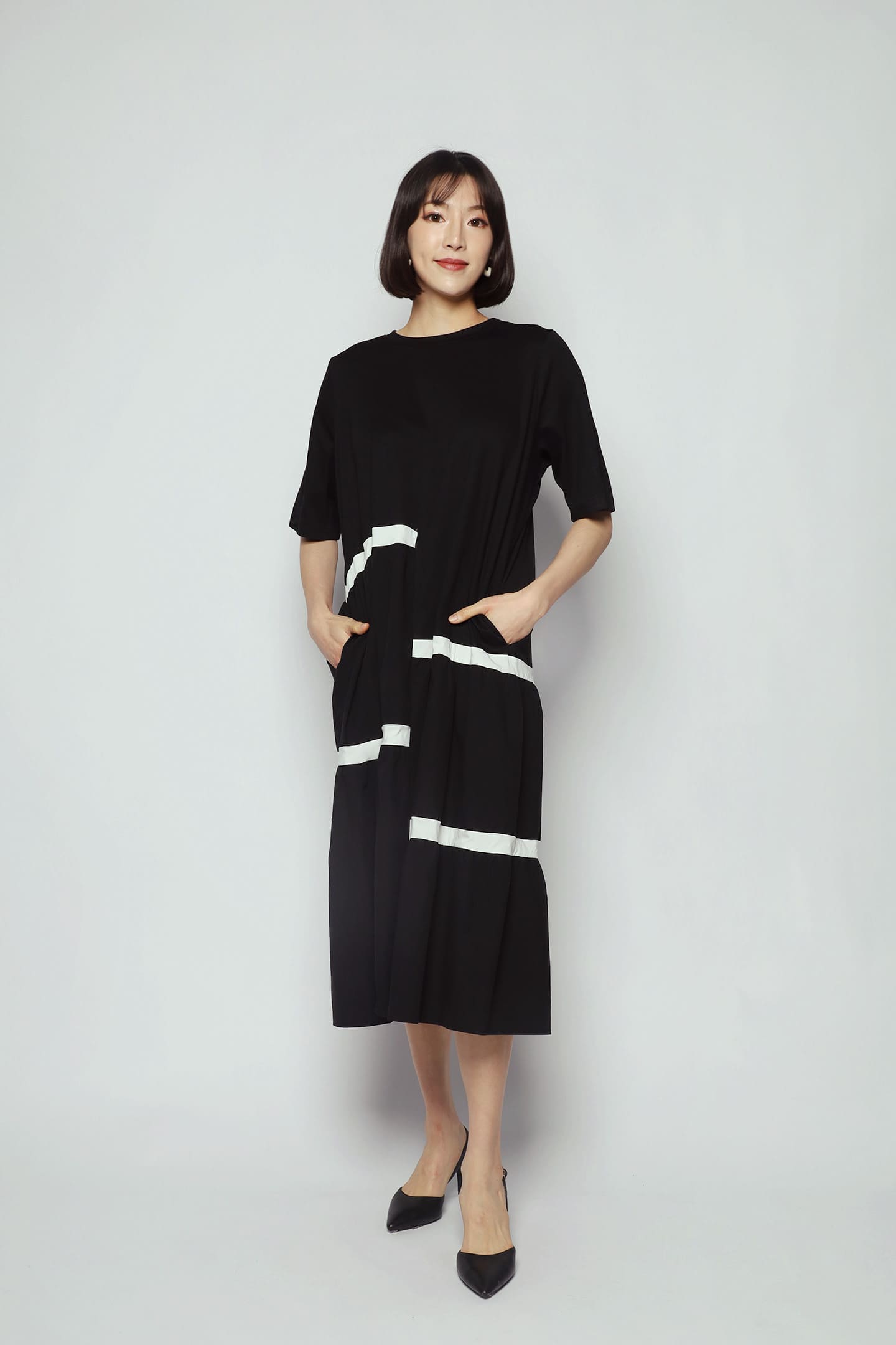 Bennie Dress in B/W