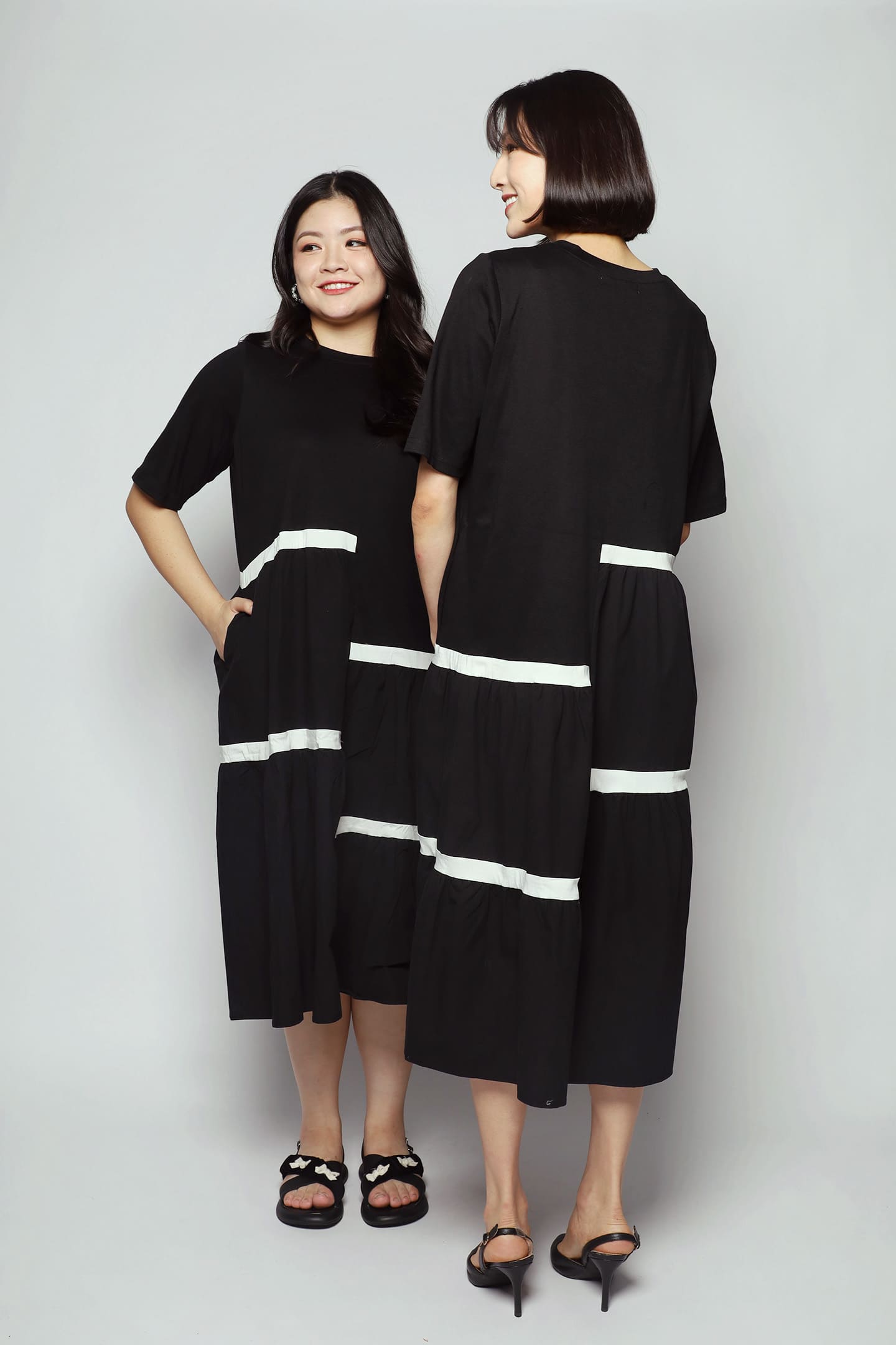 Bennie Dress in B/W