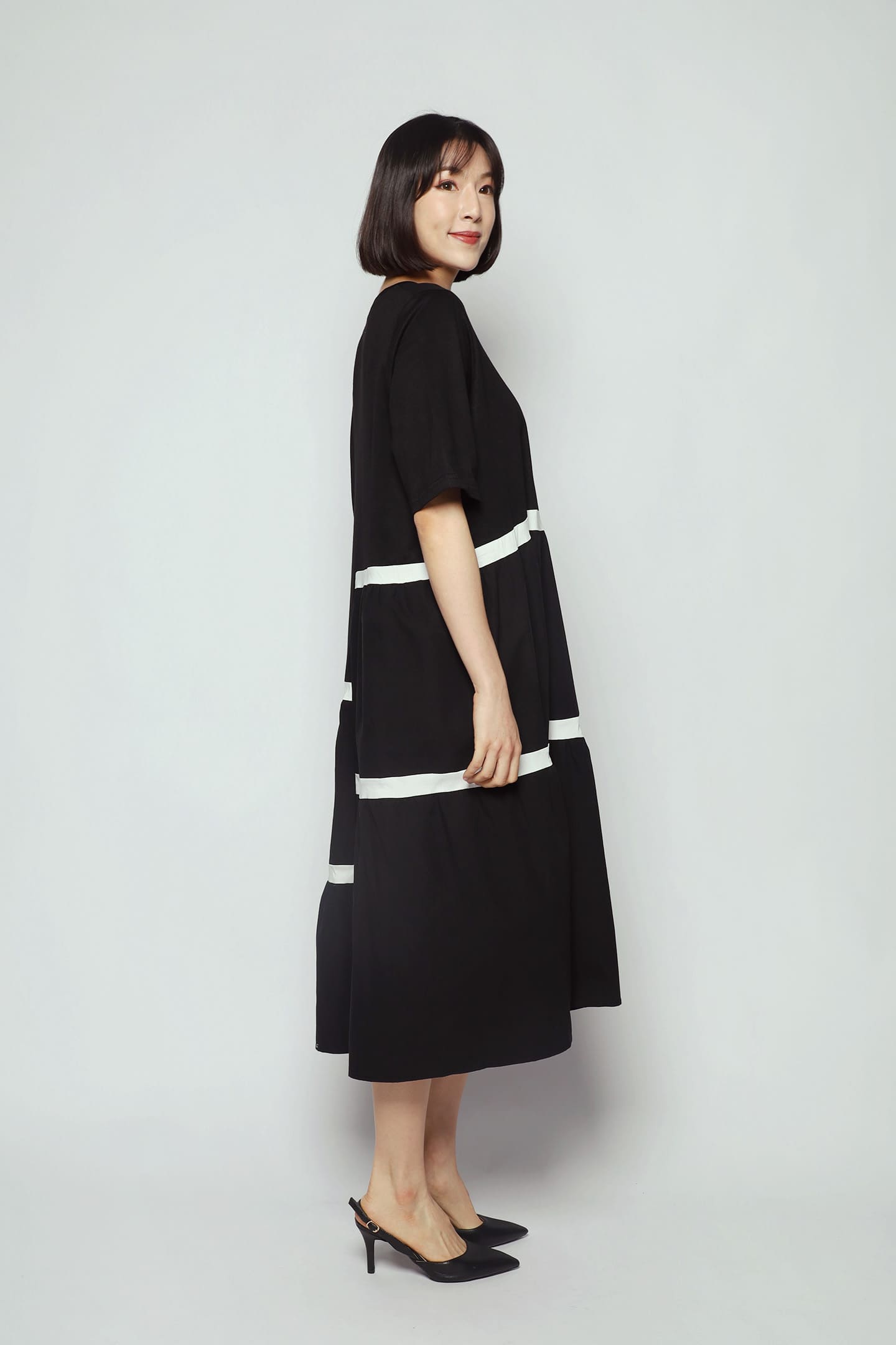 Bennie Dress in B/W