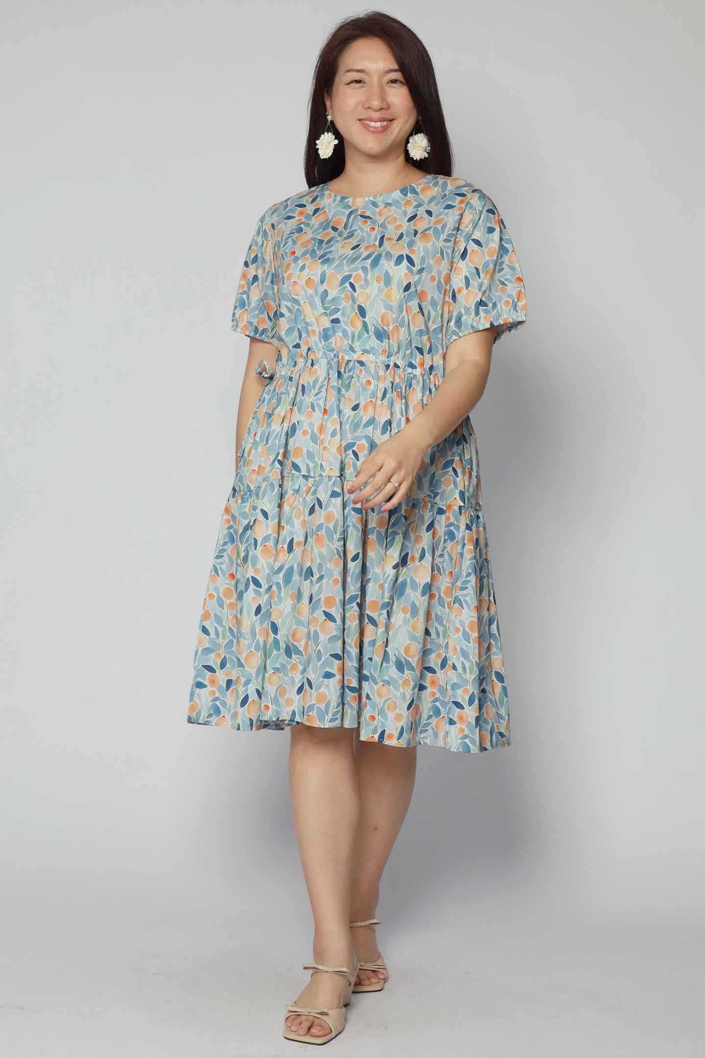 Bianco Dress in Mandarin Garden