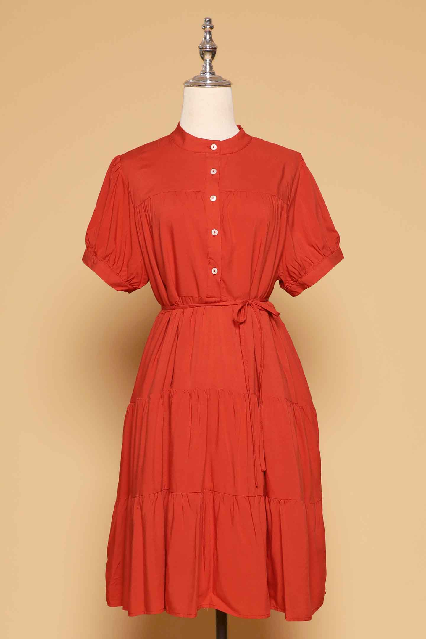 PO - Bibi Dress in Burnt Orange