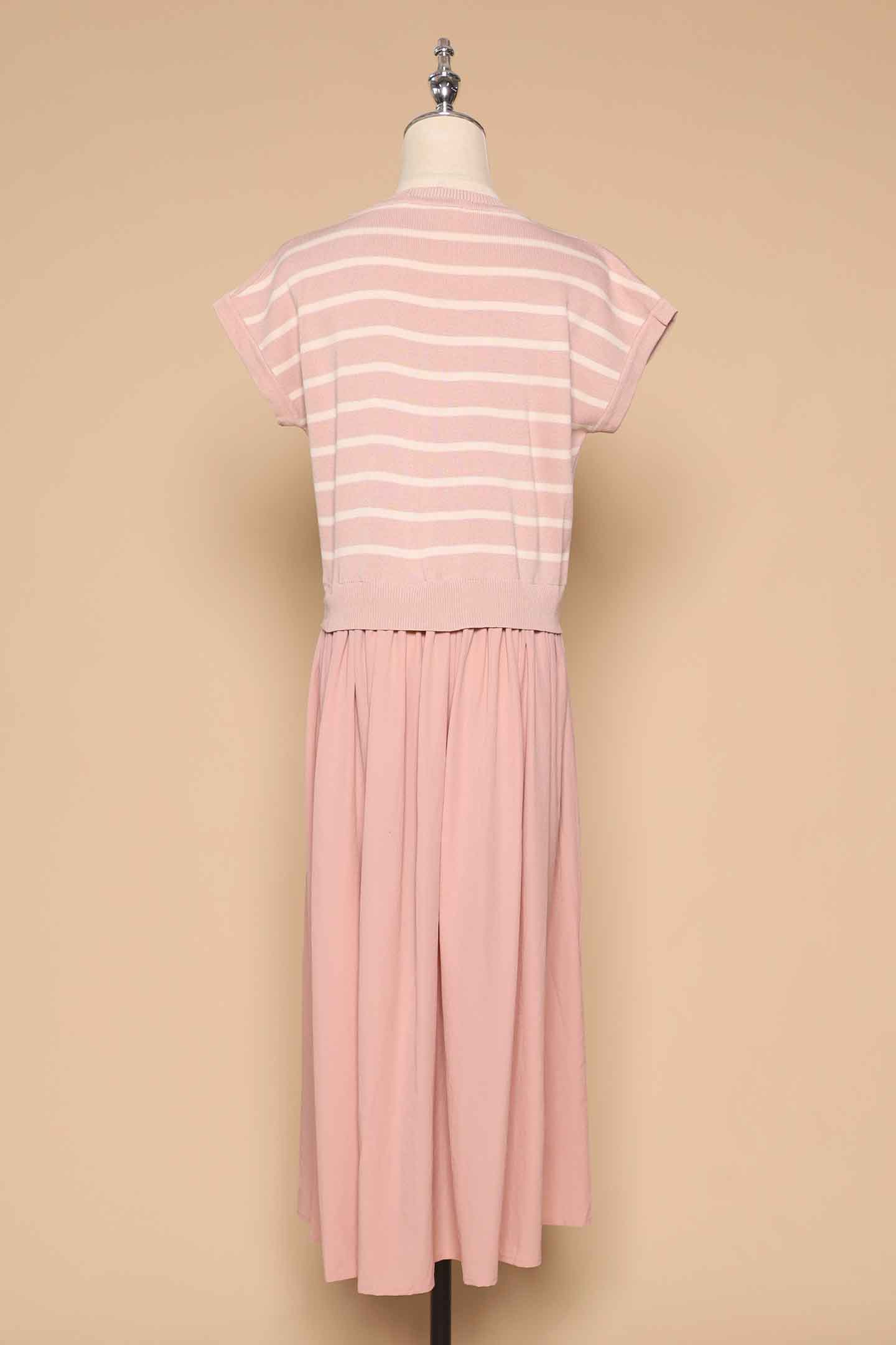 PO - Billy Stripes Knit Dress in Pink