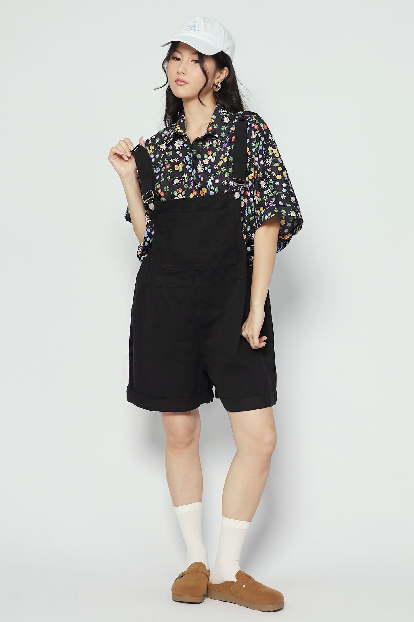 Confetti Pop Pinafore Playsuit in Black