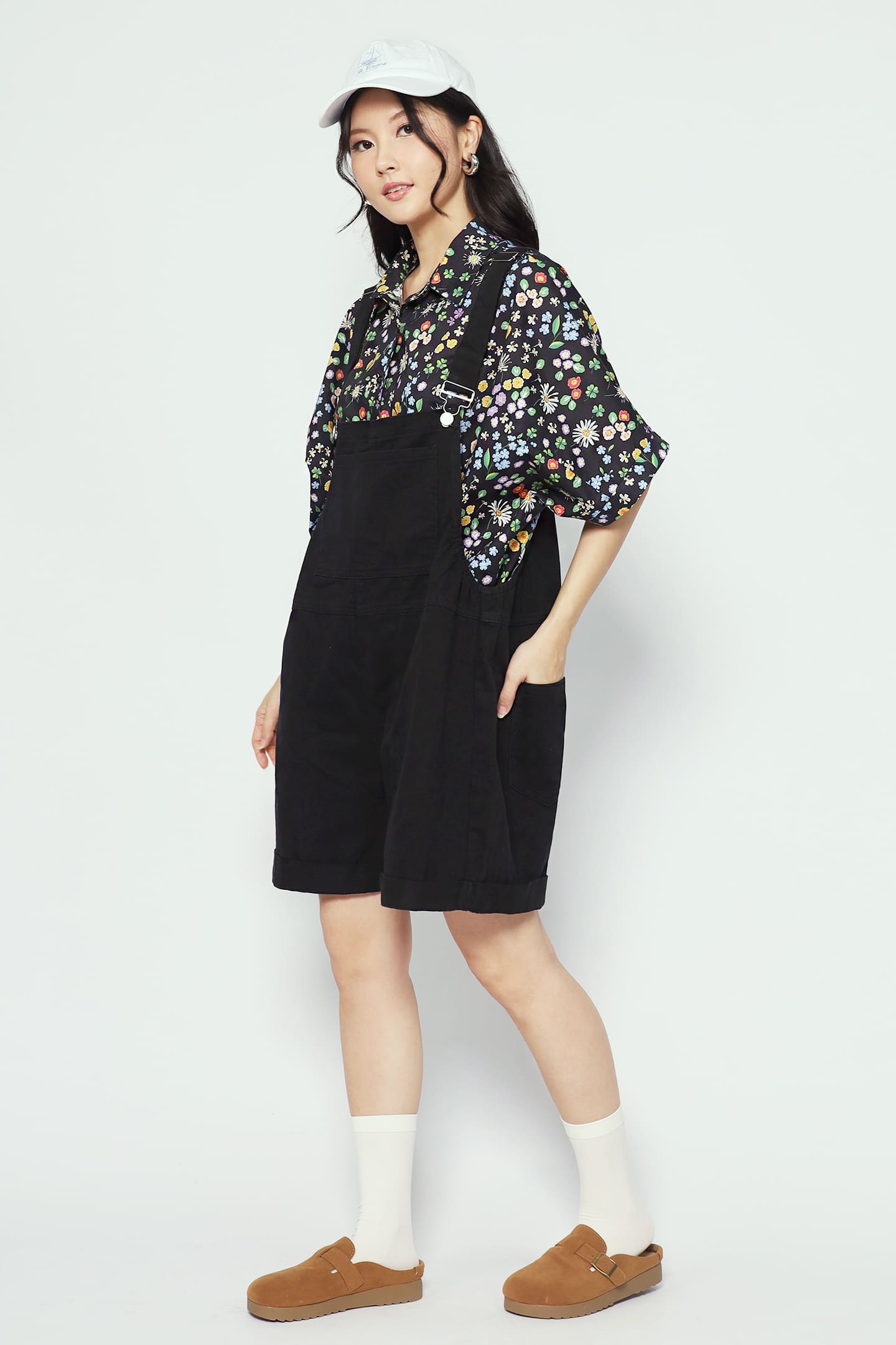 Confetti Pop Pinafore Playsuit in Black