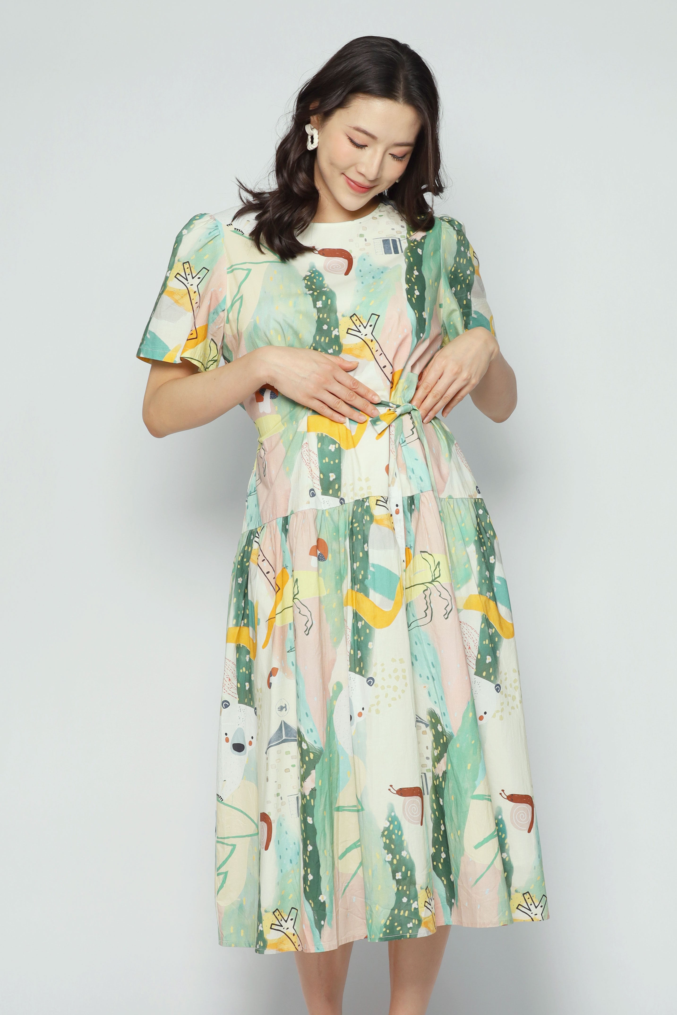Bonnie Dress in Cute Bear