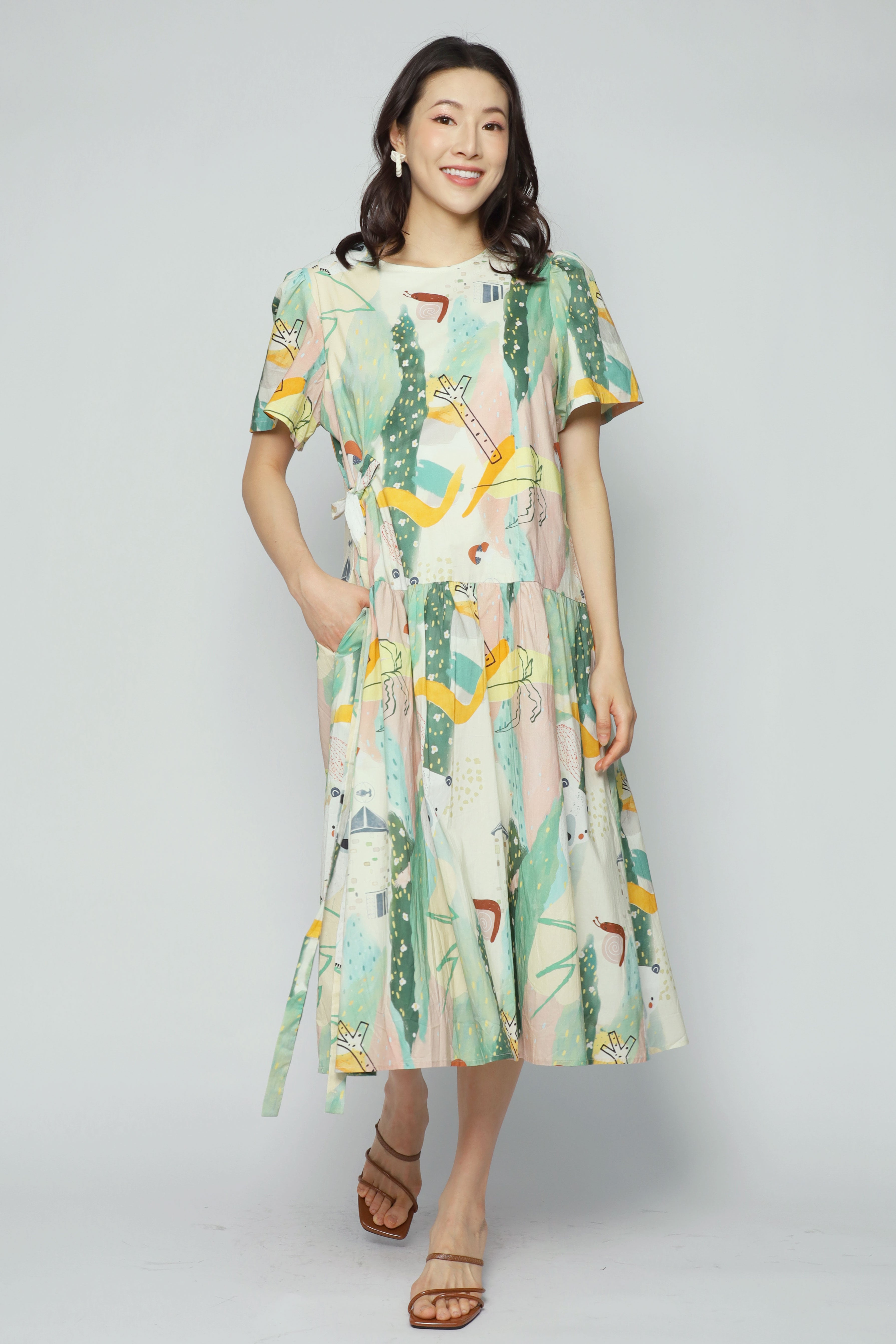 Bonnie Dress in Cute Bear