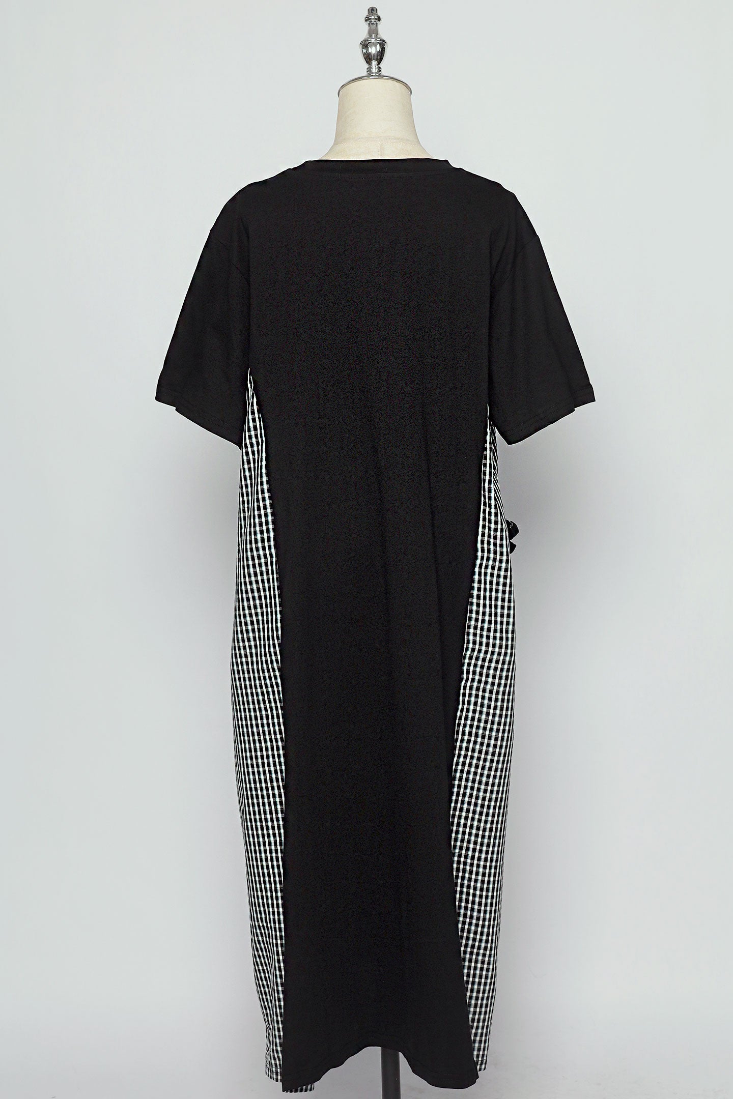PO - Bronte Checkered Frill Dress in Black