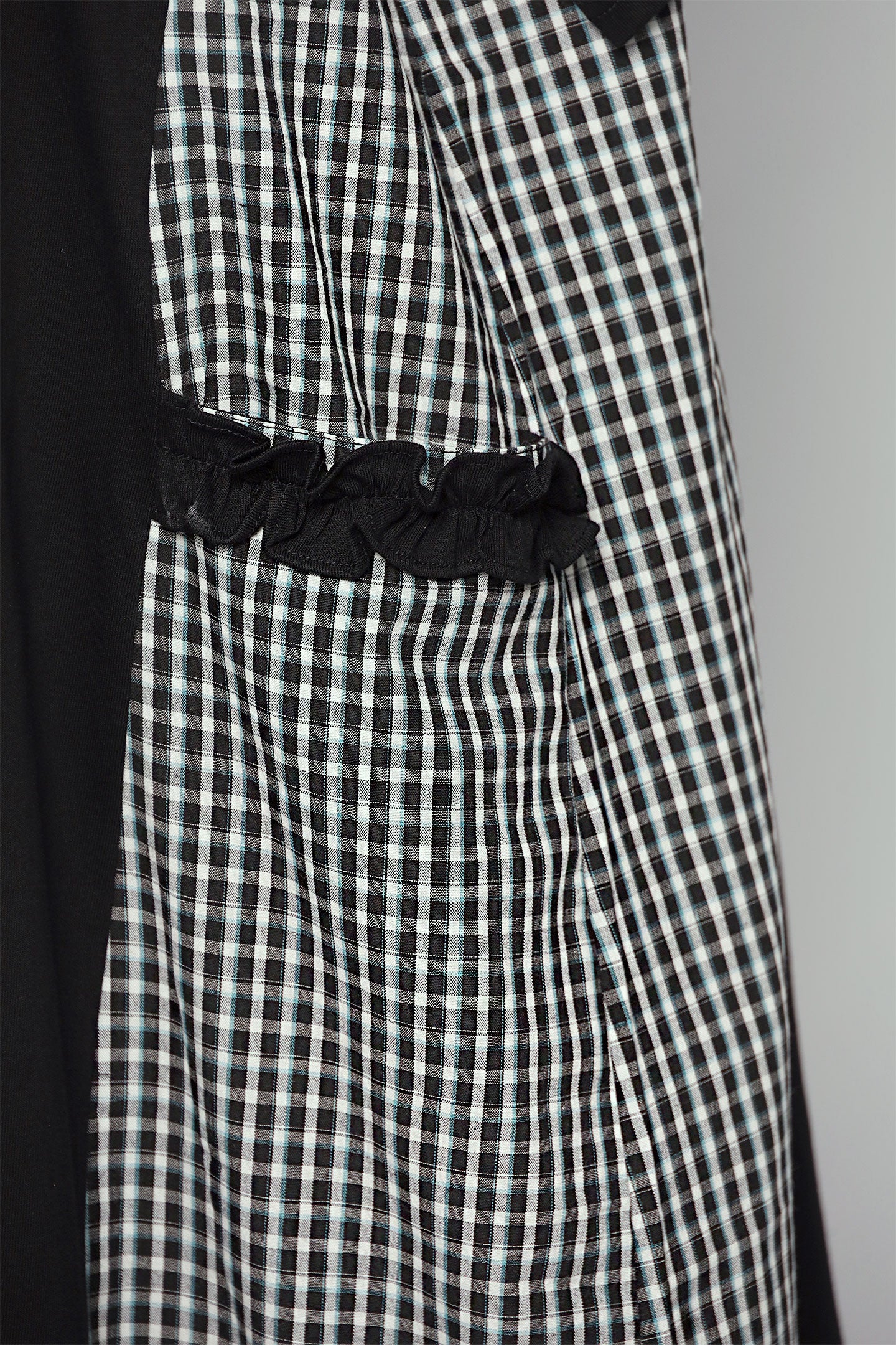 PO - Bronte Checkered Frill Dress in Black