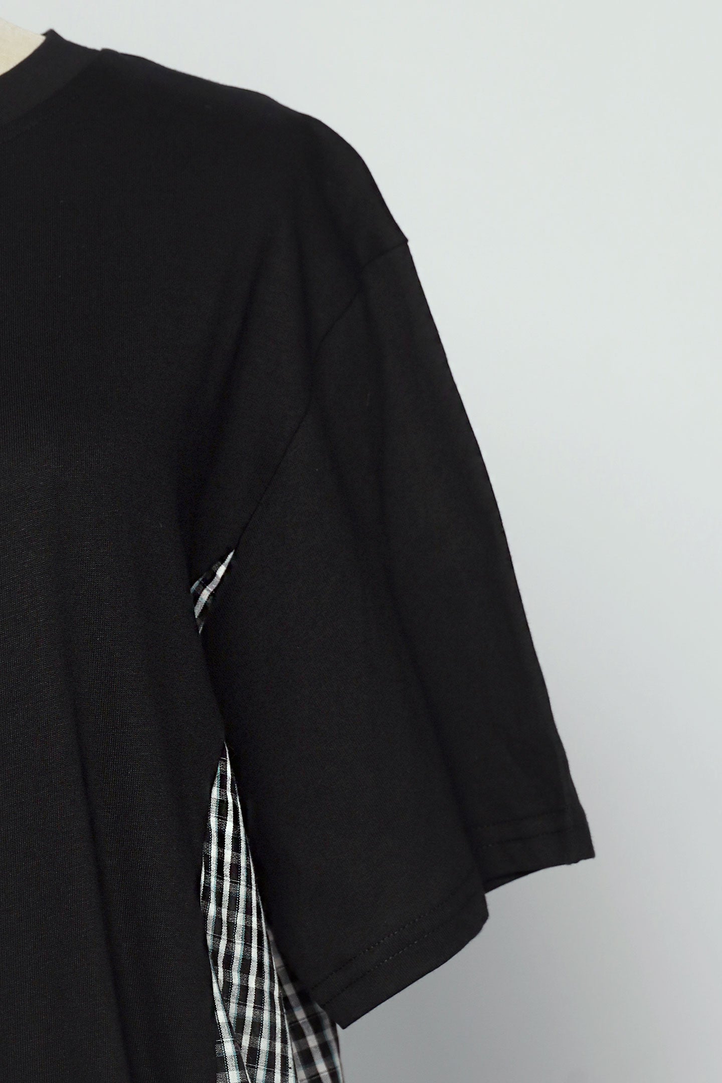 PO - Bronte Checkered Frill Dress in Black