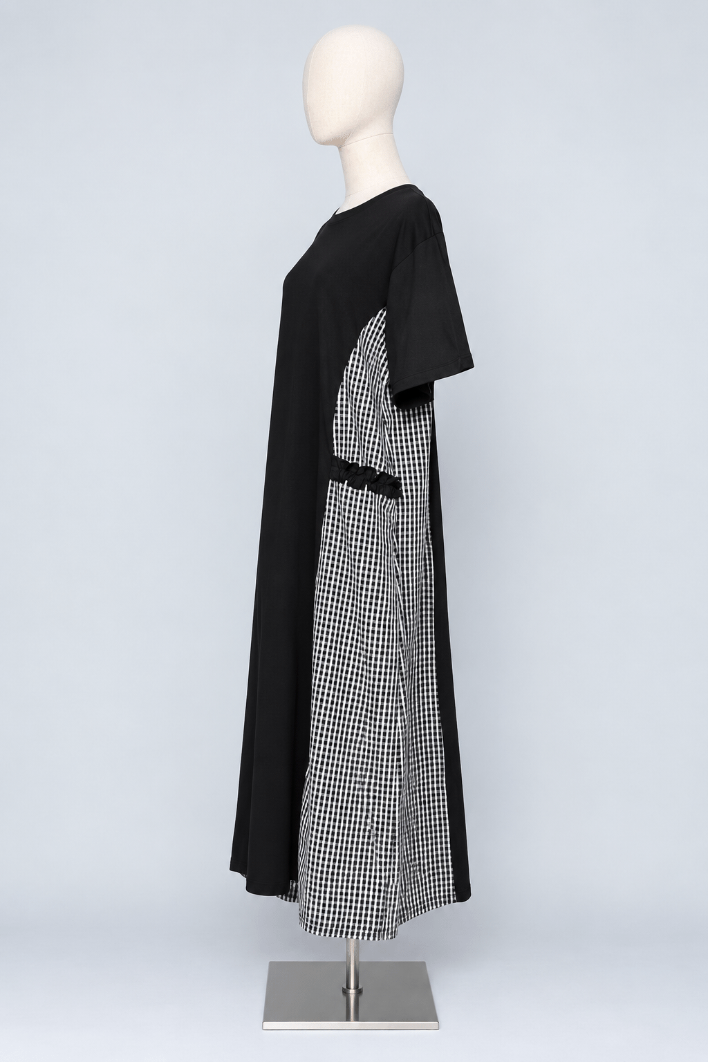 PO - Bronte Checkered Frill Dress in Black