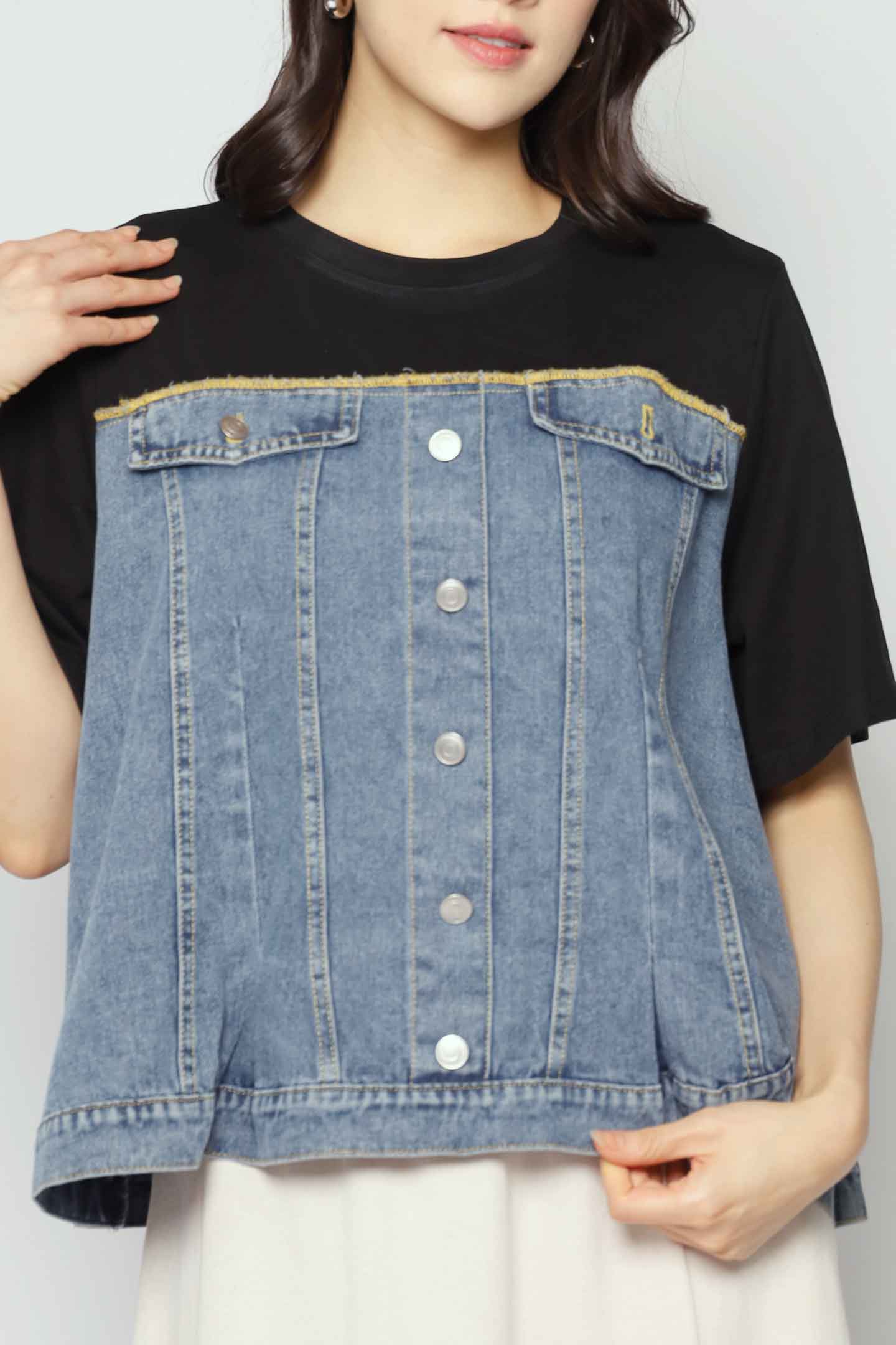 Brontie Denim Top