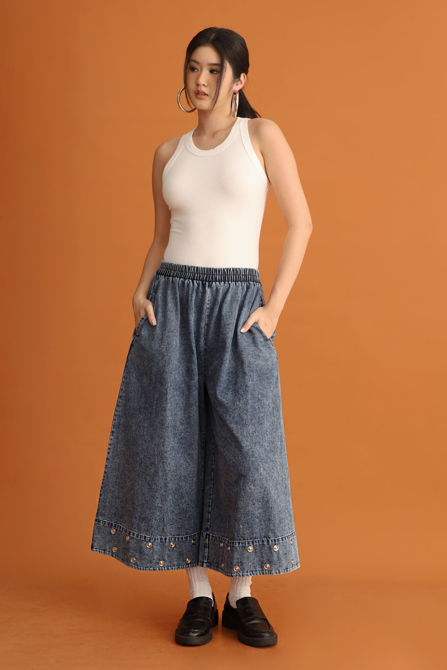 CHOSEN - Bullet Denim Flare Pants in Blue